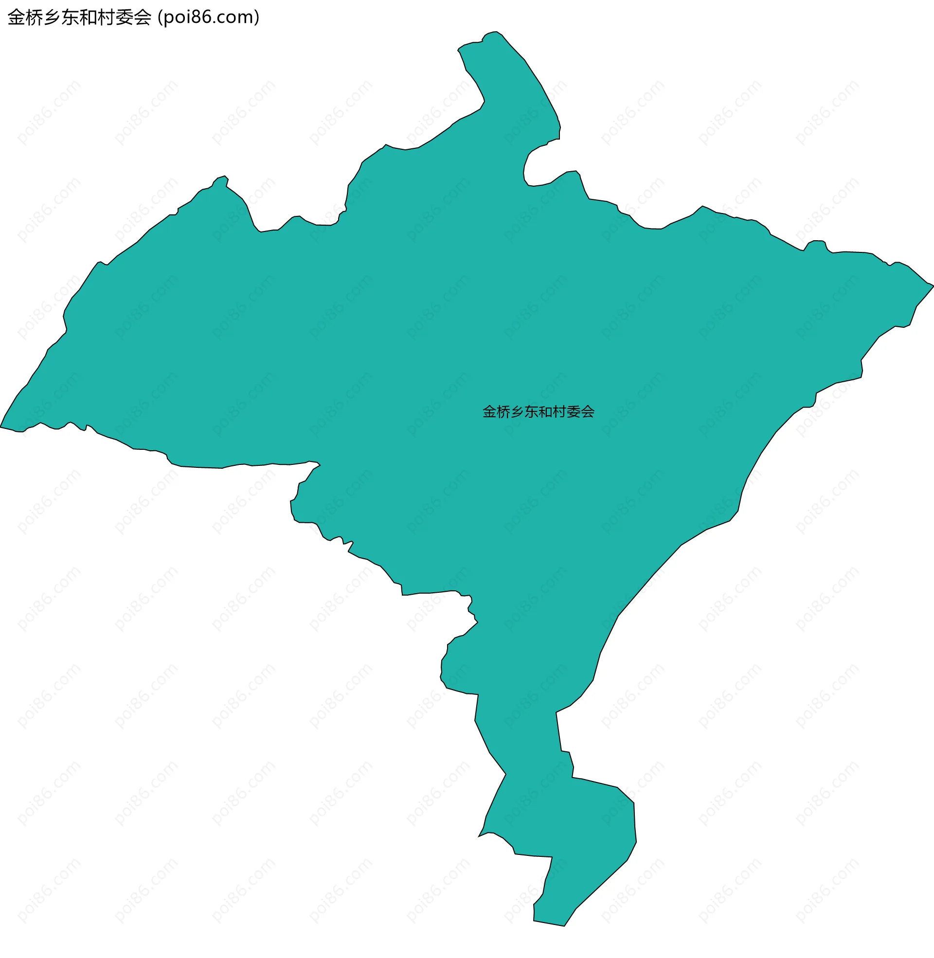 金桥乡东和村委会边界地图