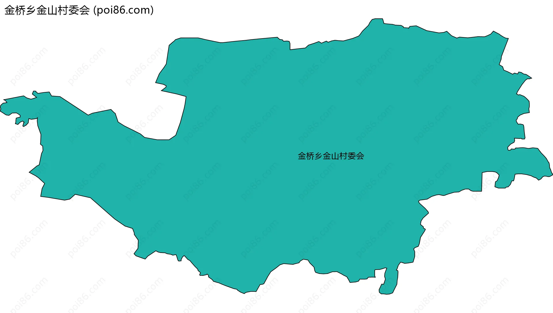 金桥乡金山村委会边界地图