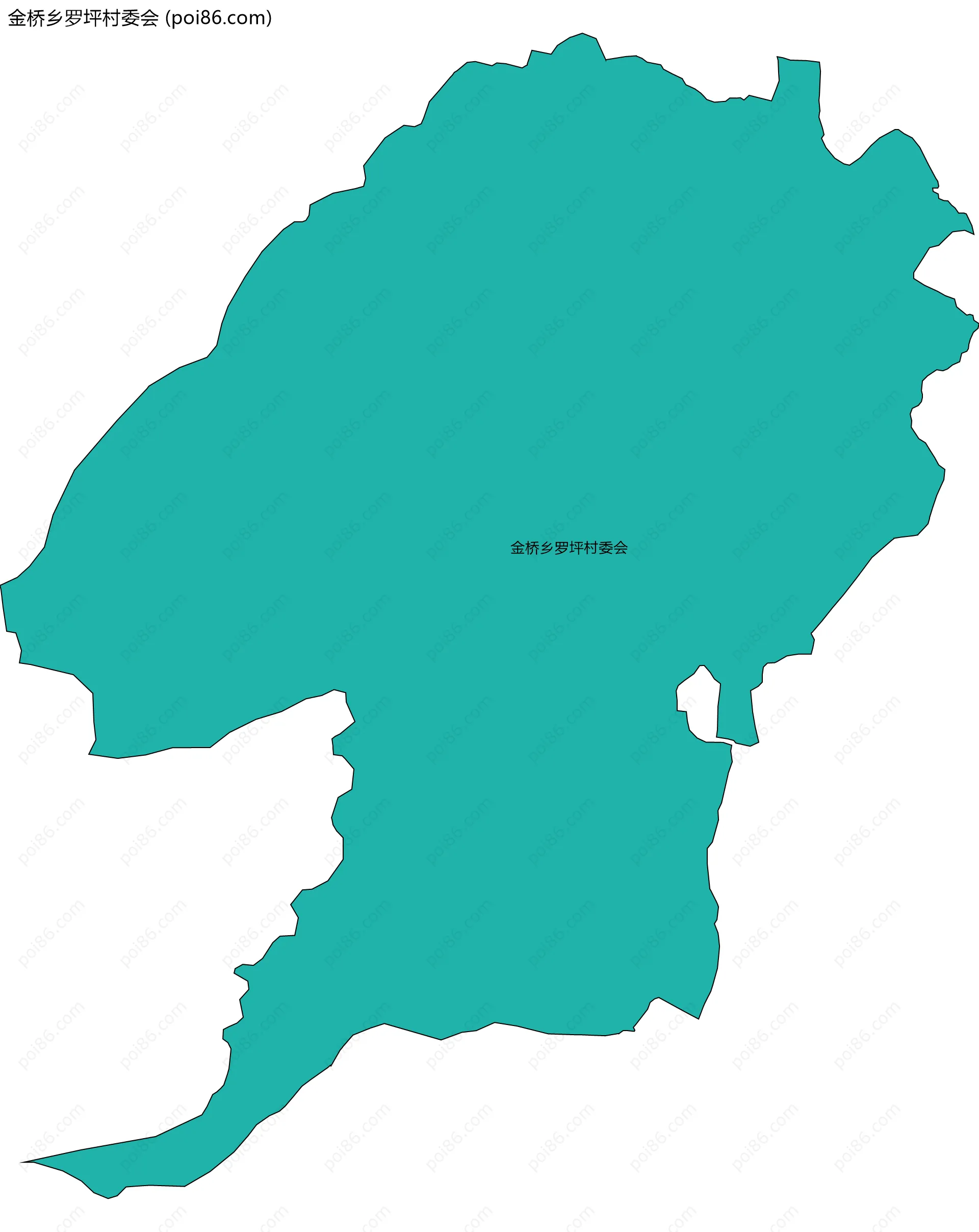 金桥乡罗坪村委会边界地图