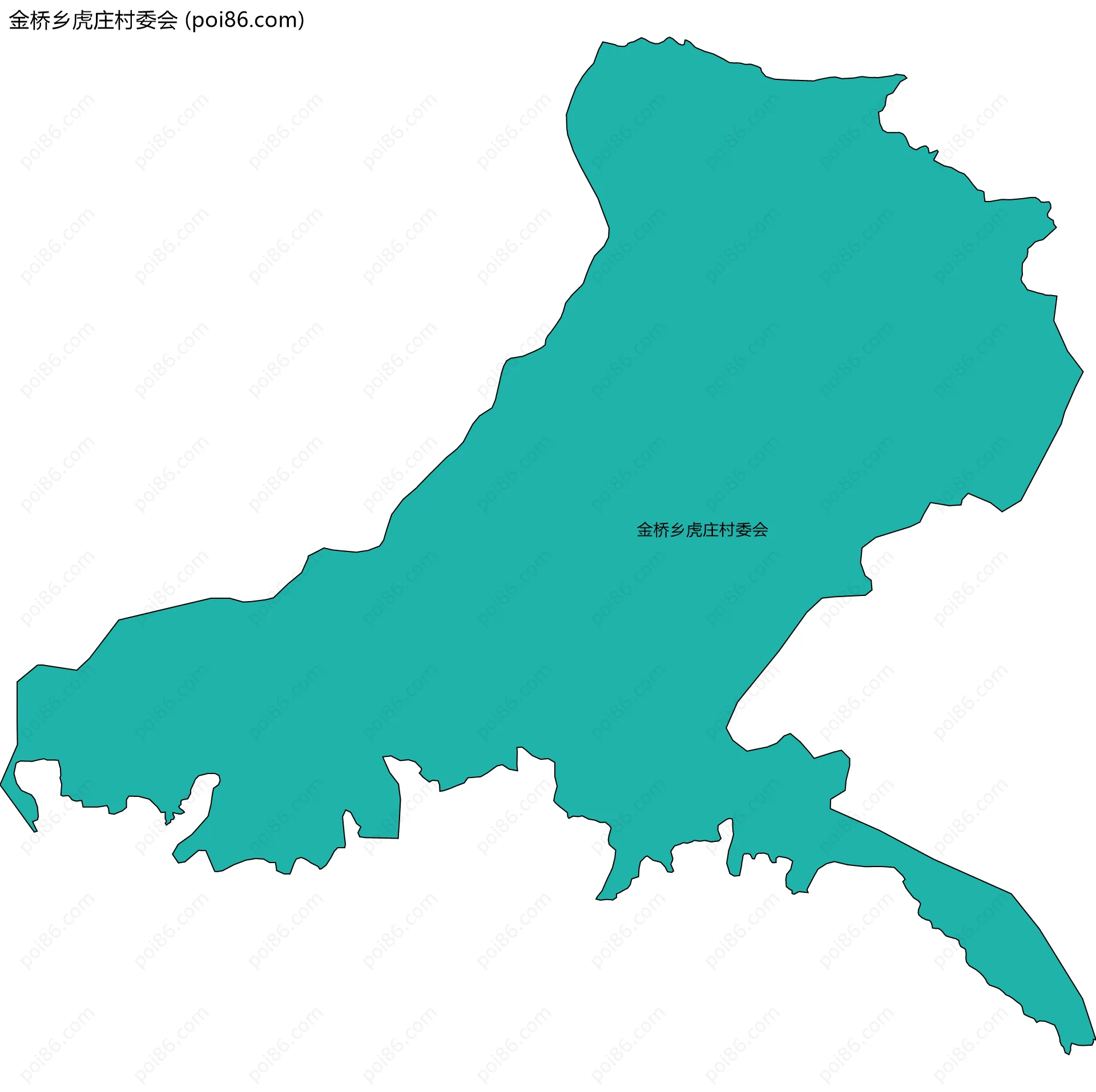 金桥乡虎庄村委会边界地图