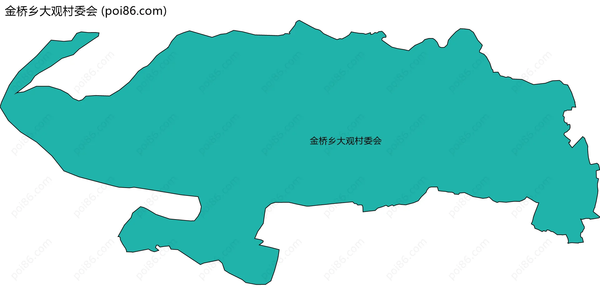 金桥乡大观村委会边界地图