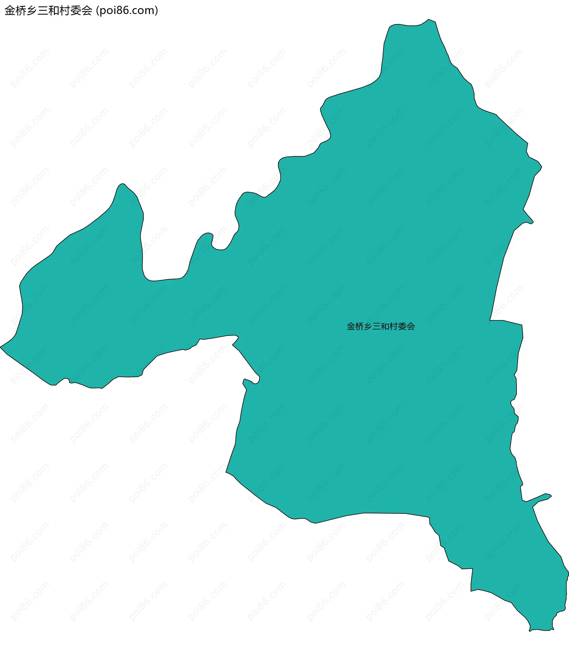 金桥乡三和村委会边界地图