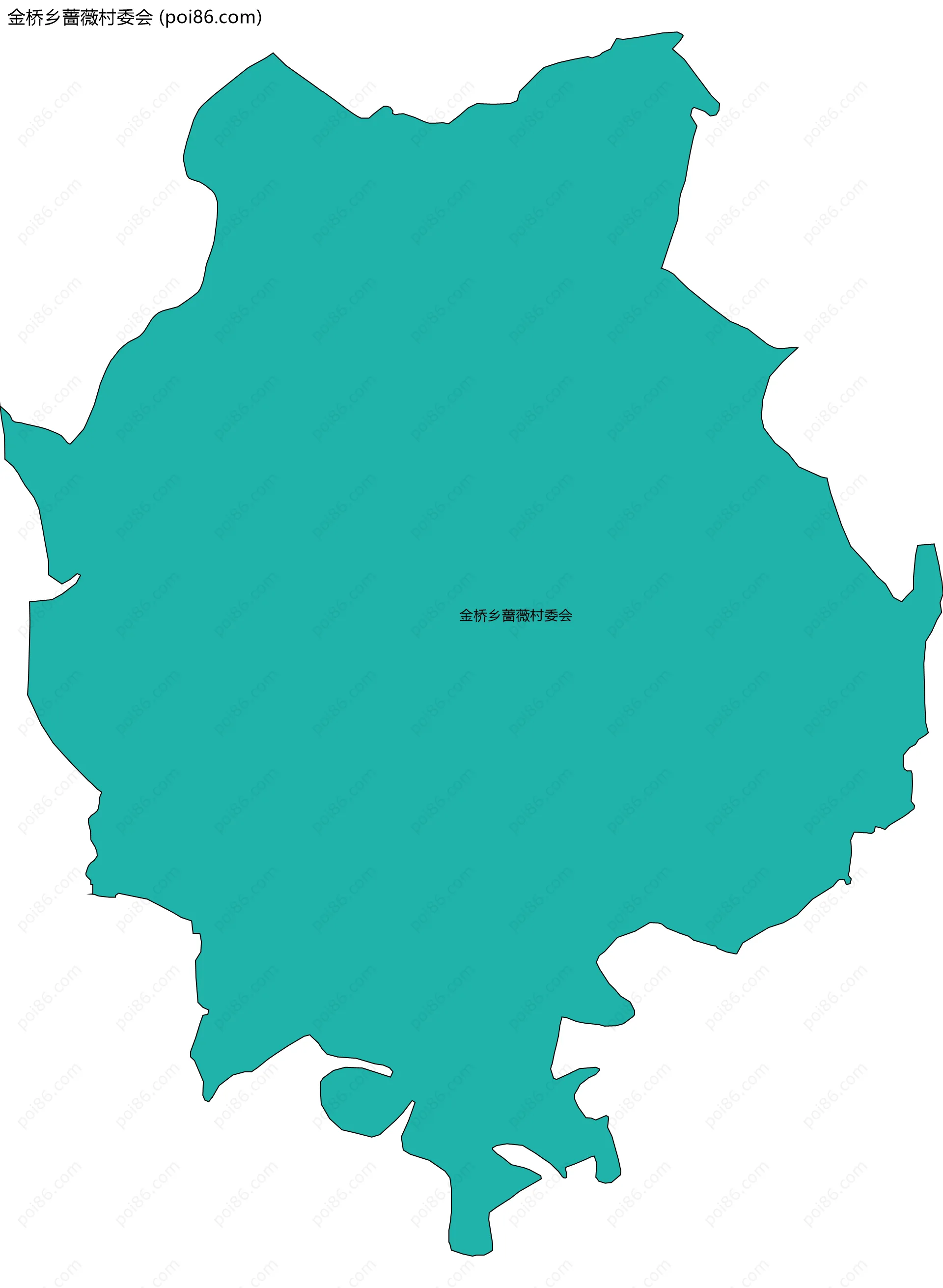 金桥乡蔷薇村委会边界地图