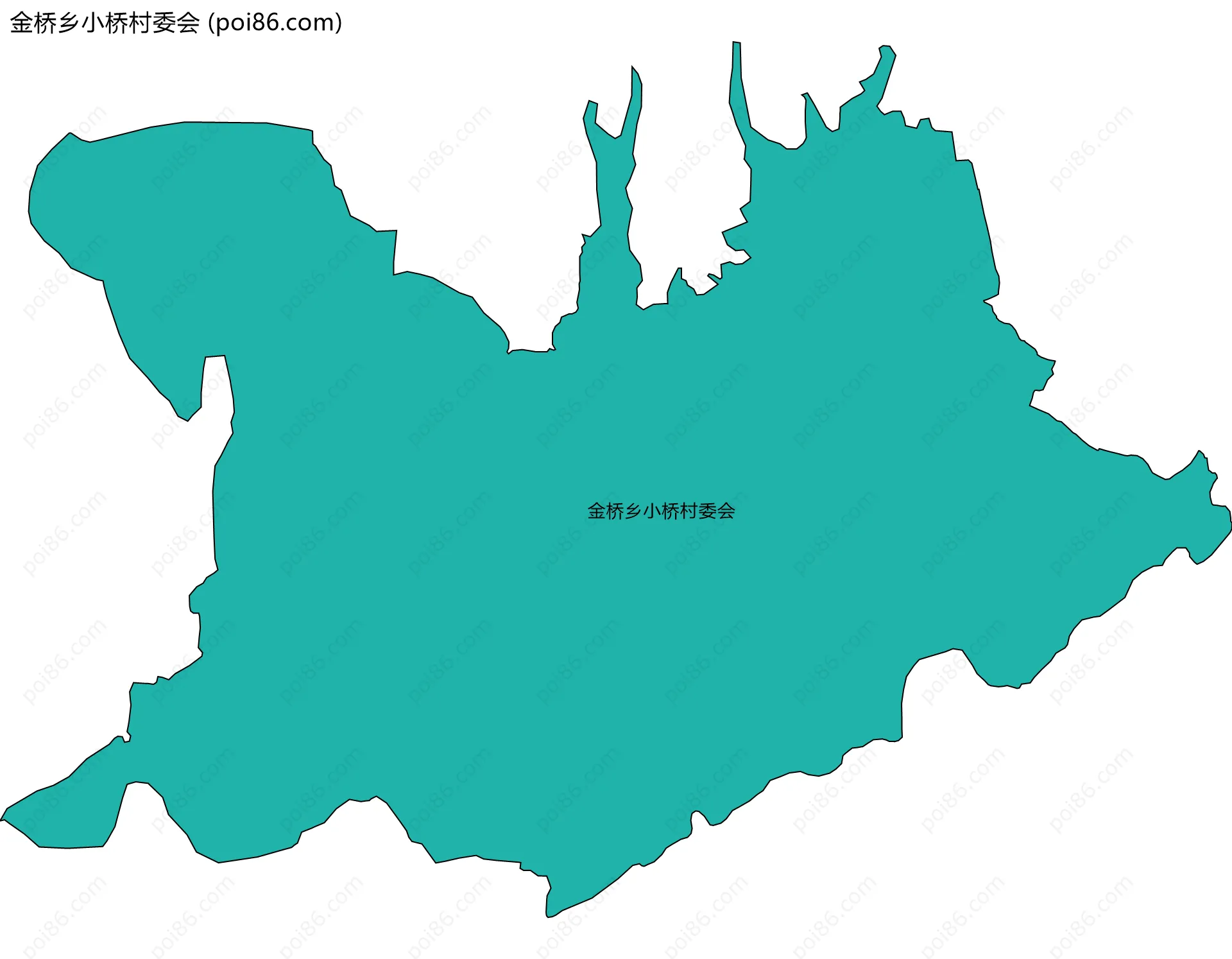 金桥乡小桥村委会边界地图