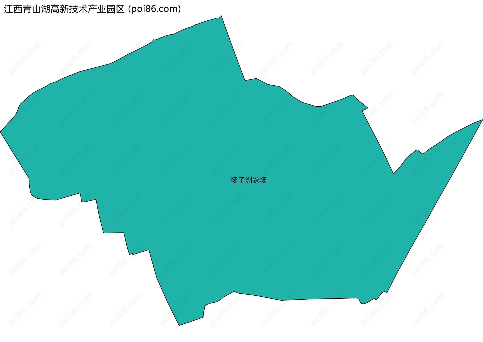 江西青山湖高新技术产业园区边界地图(五级行政区划)