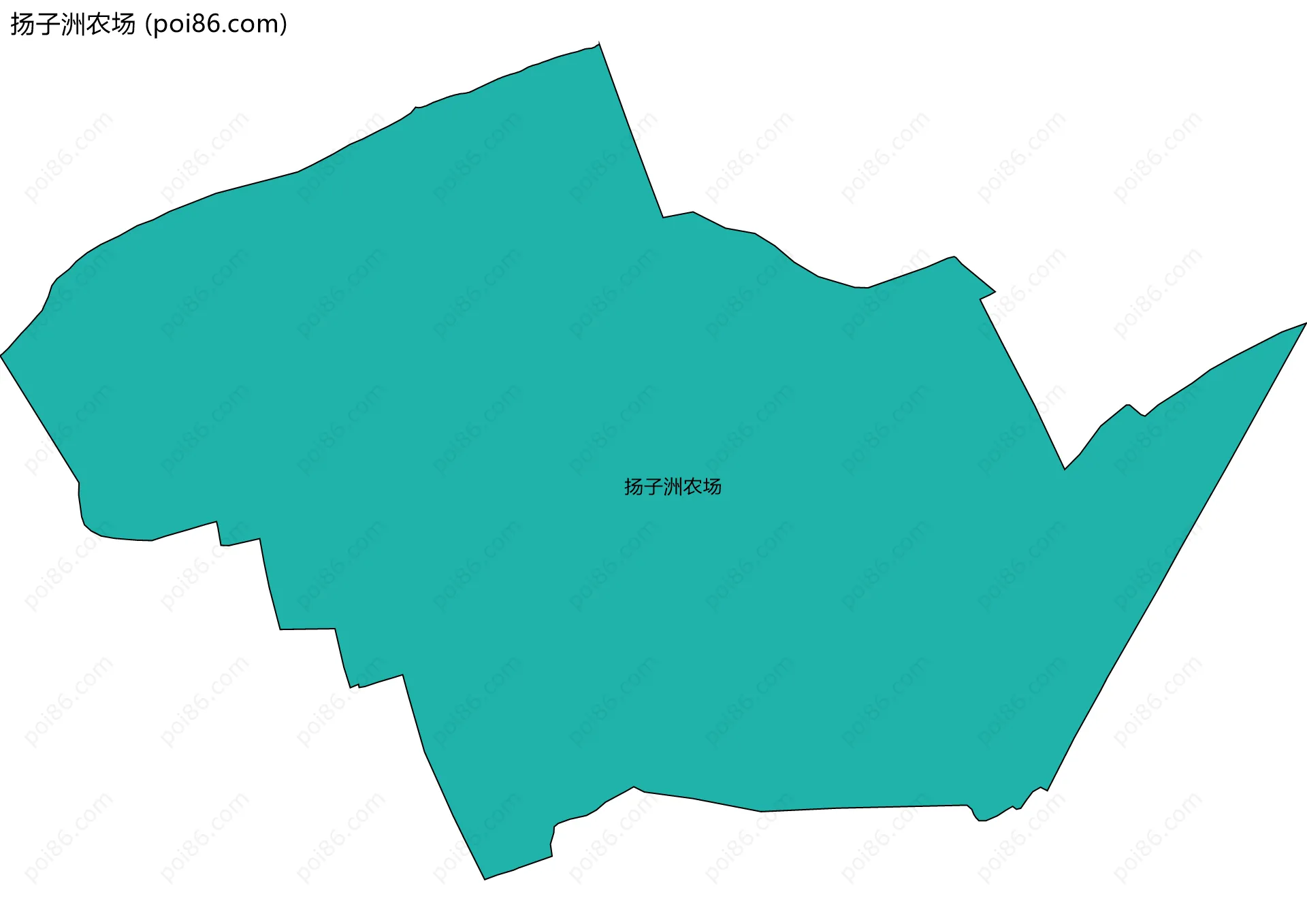 扬子洲农场边界地图