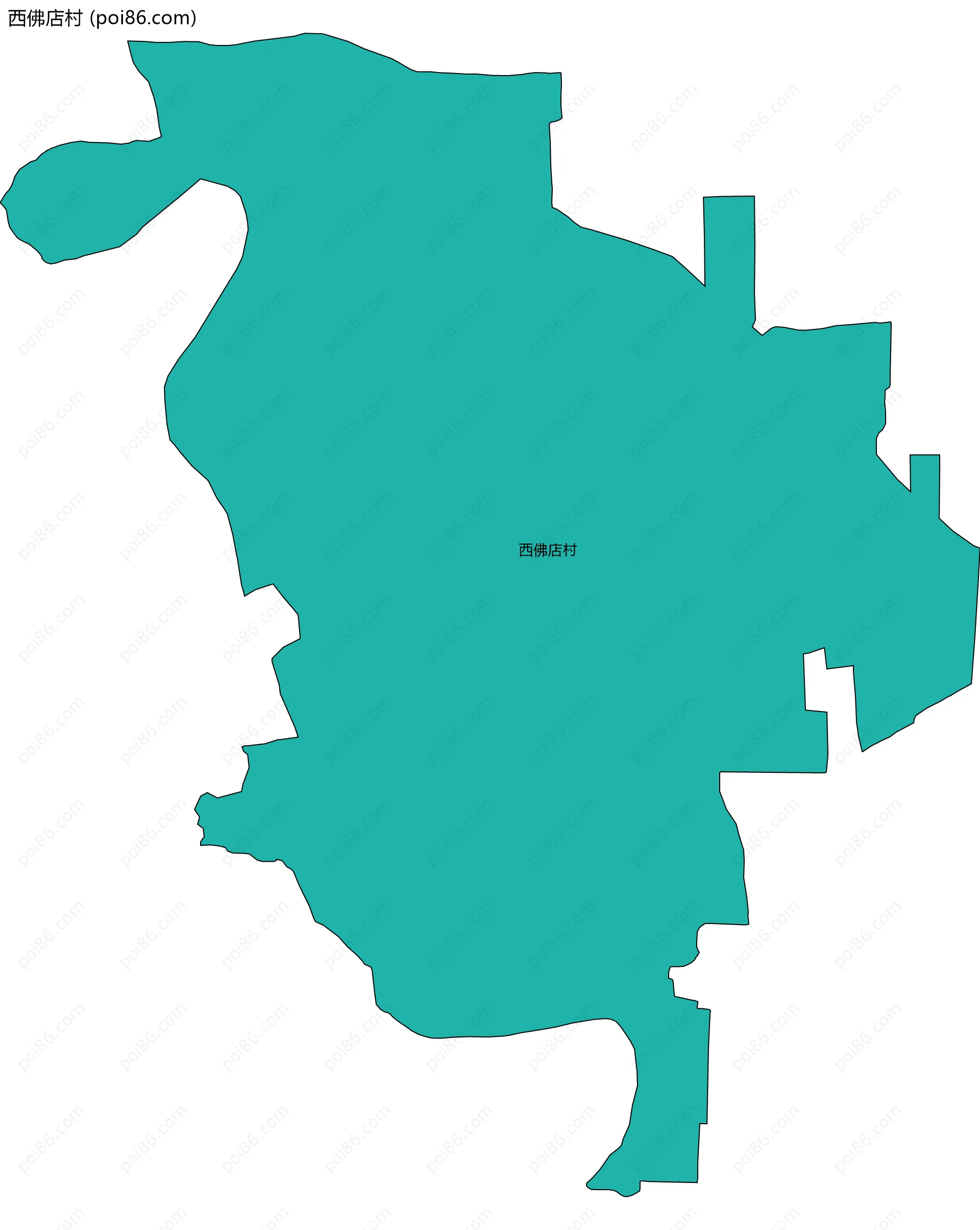 西佛店村边界地图
