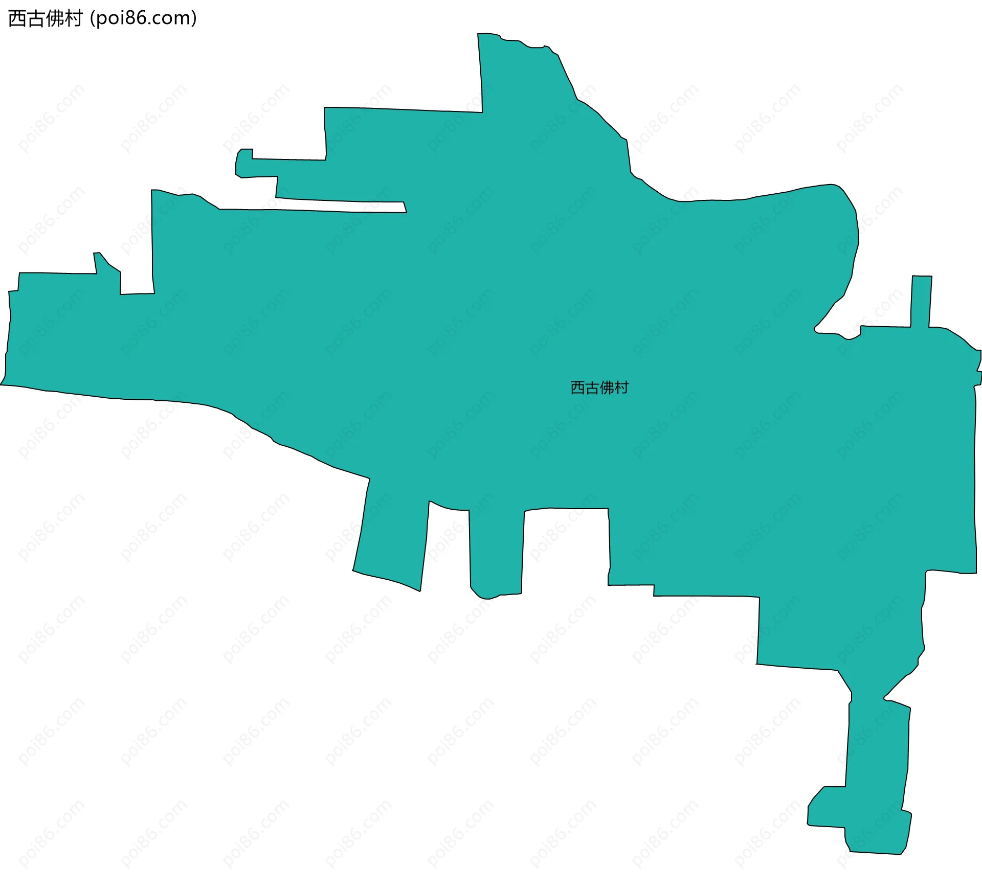 西古佛村边界地图