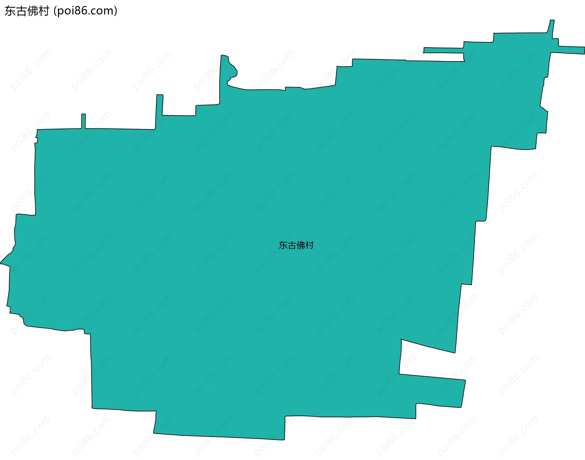 东古佛村边界地图