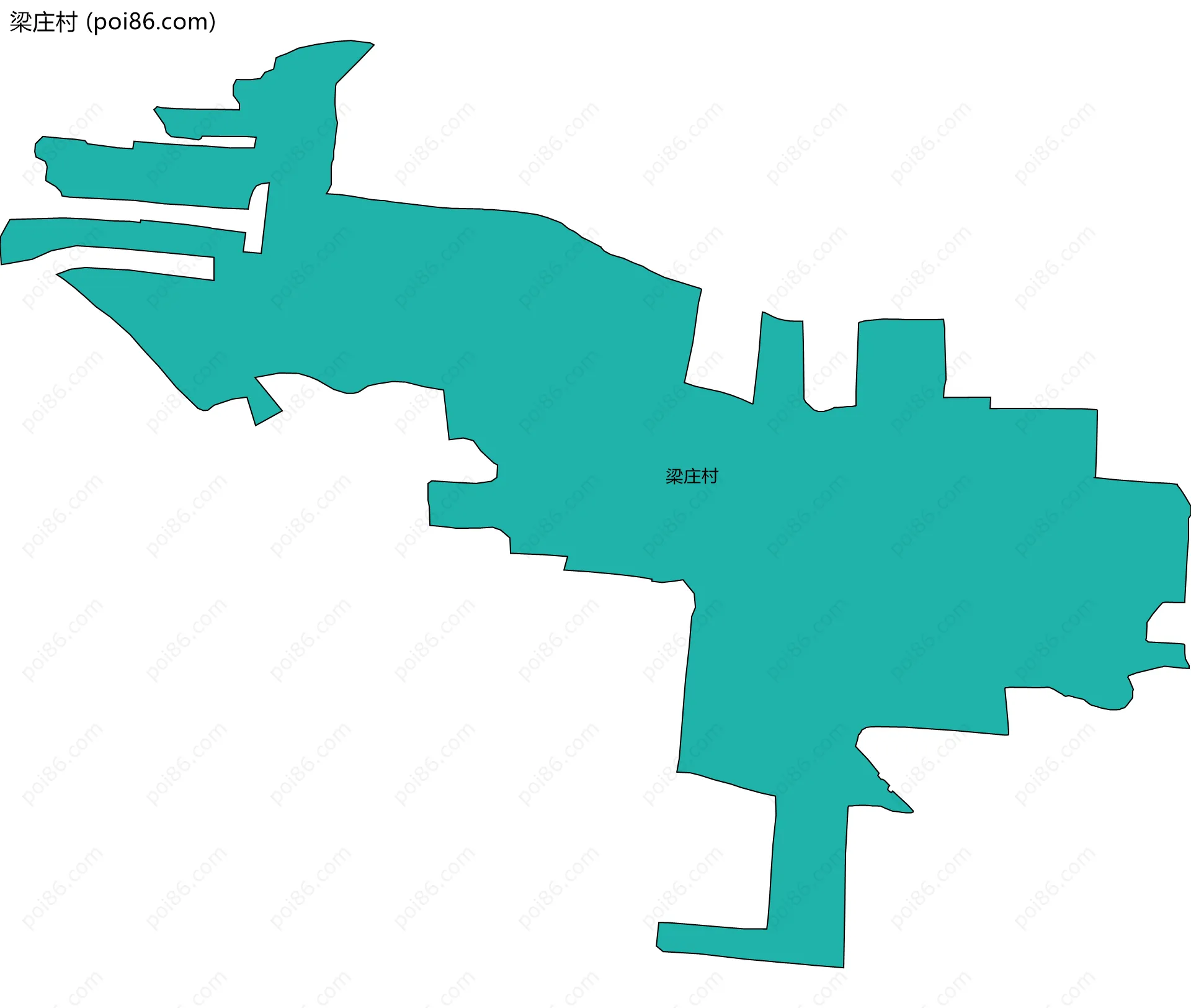 梁庄村边界地图