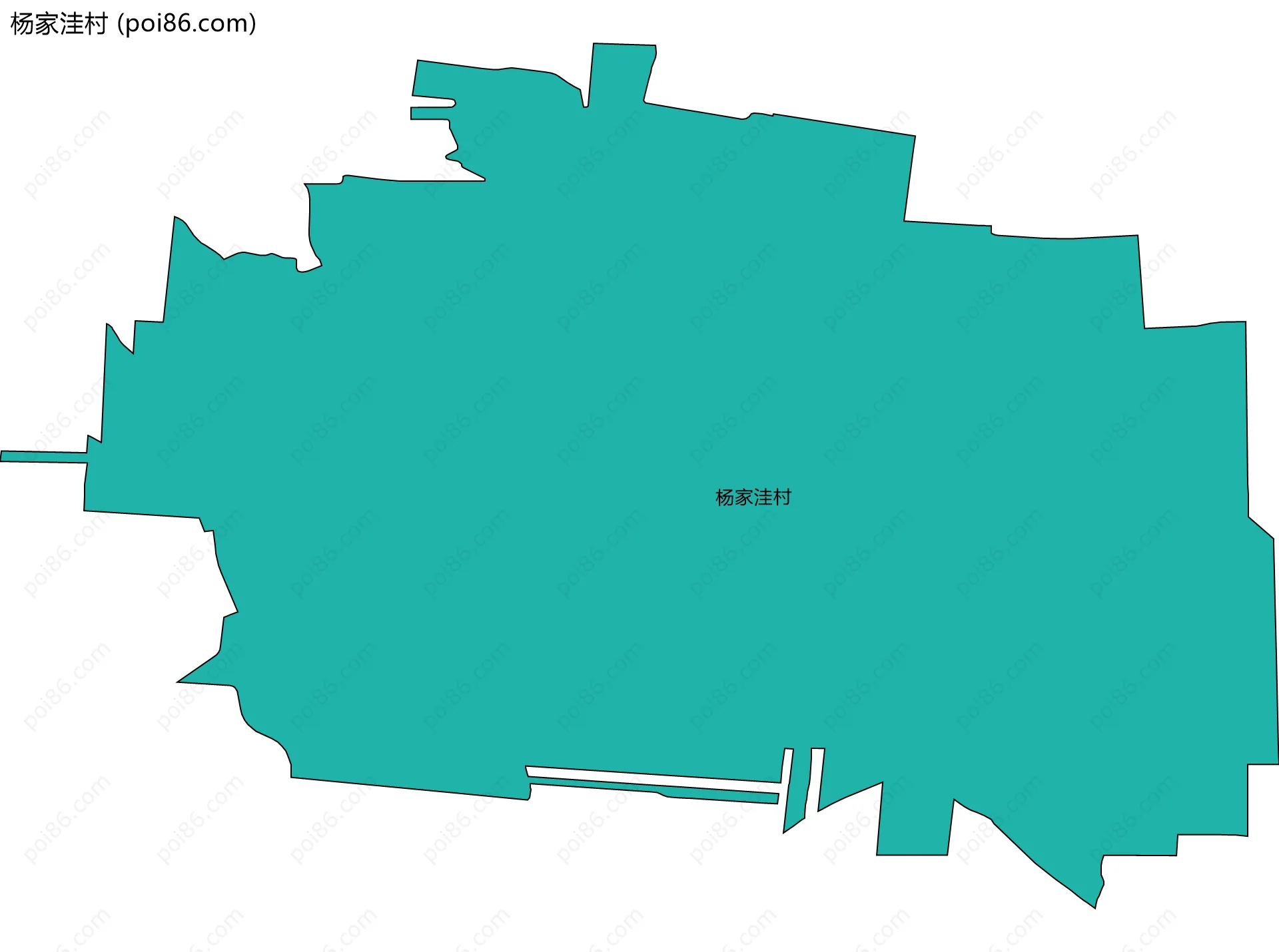 杨家洼村边界地图