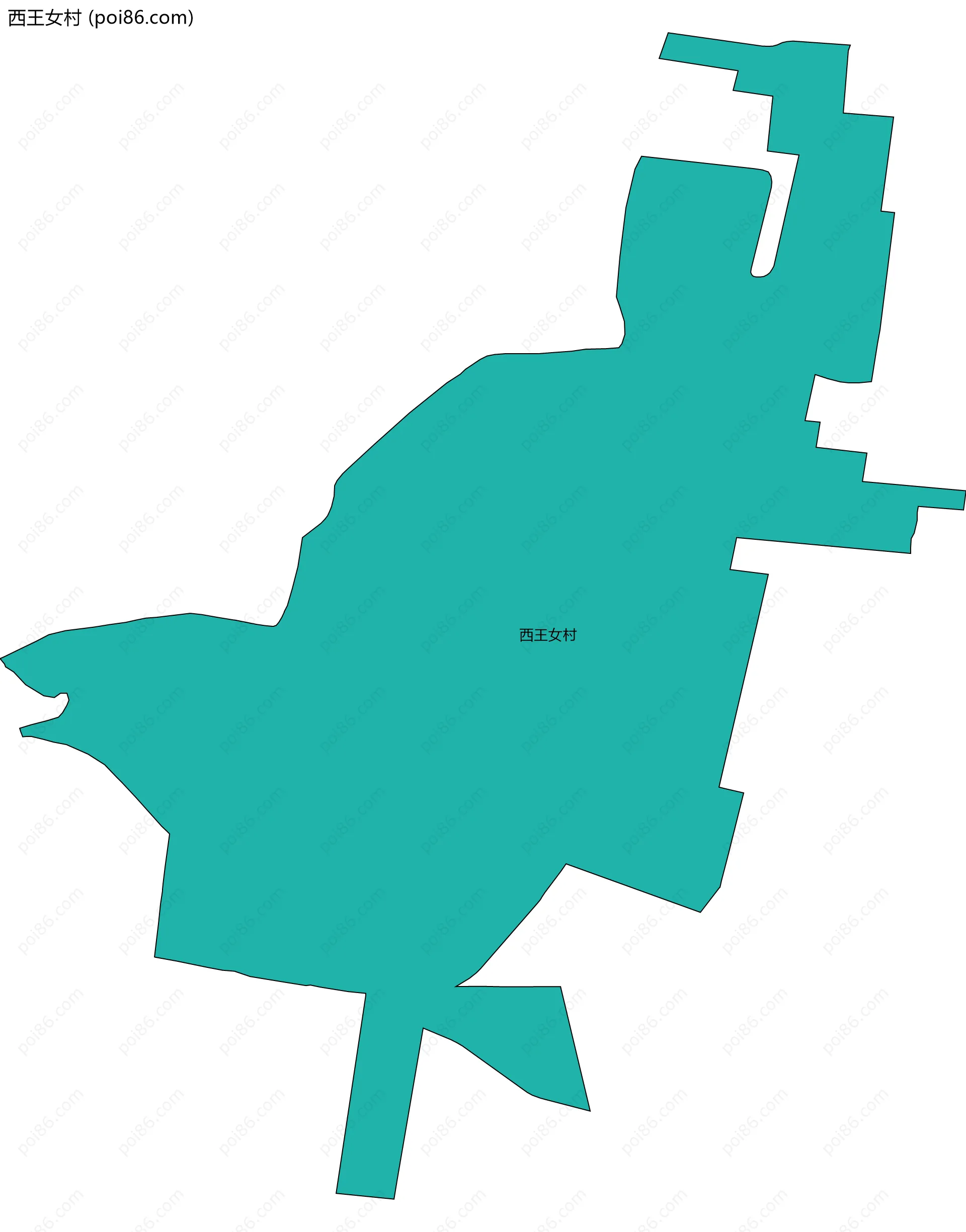 西王女村边界地图