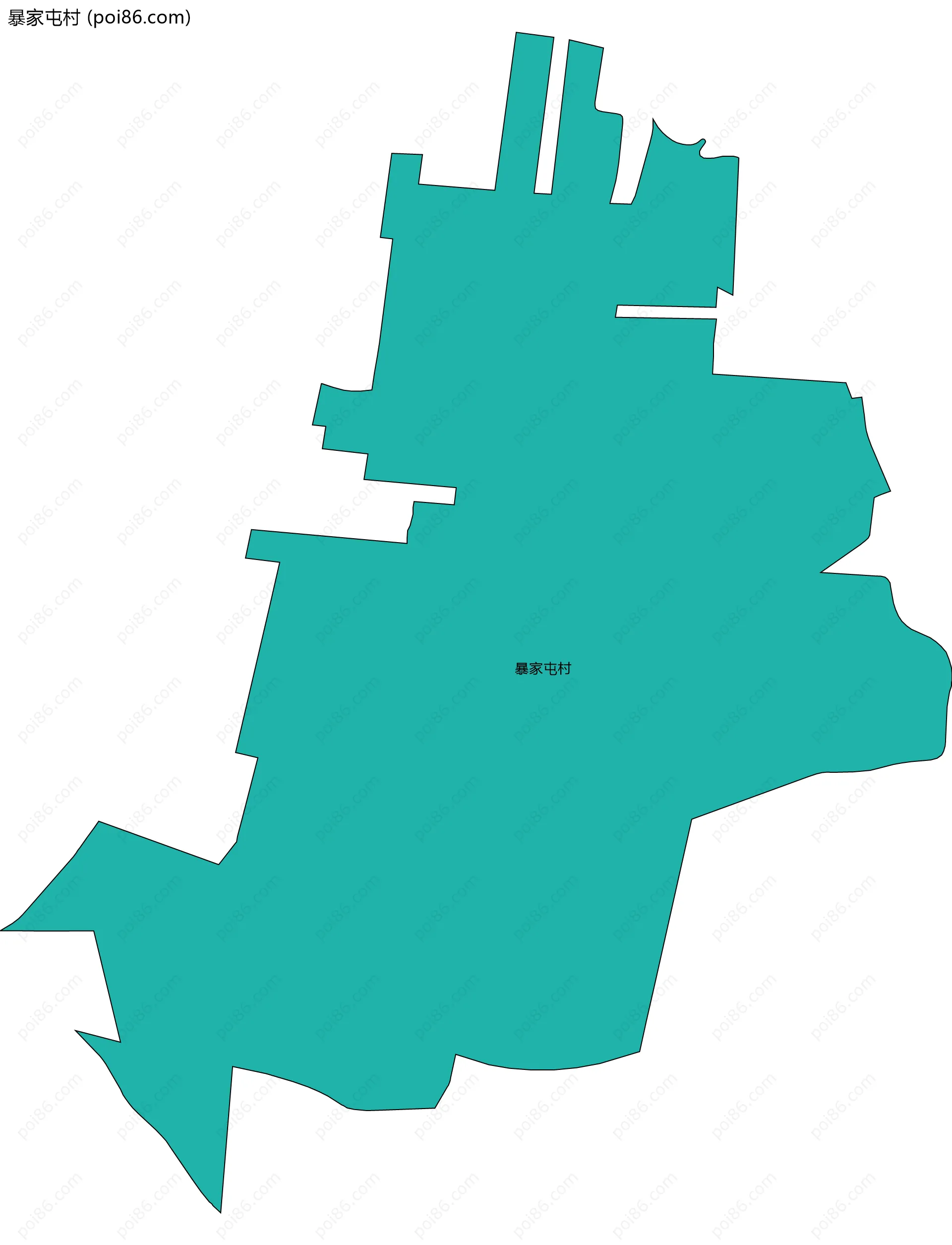 暴家屯村边界地图