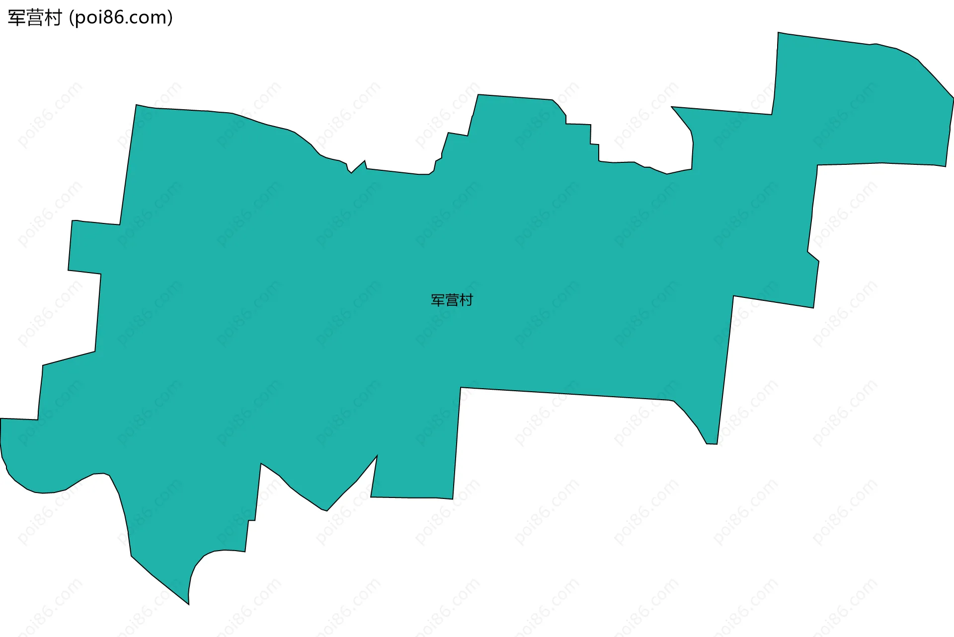 军营村边界地图