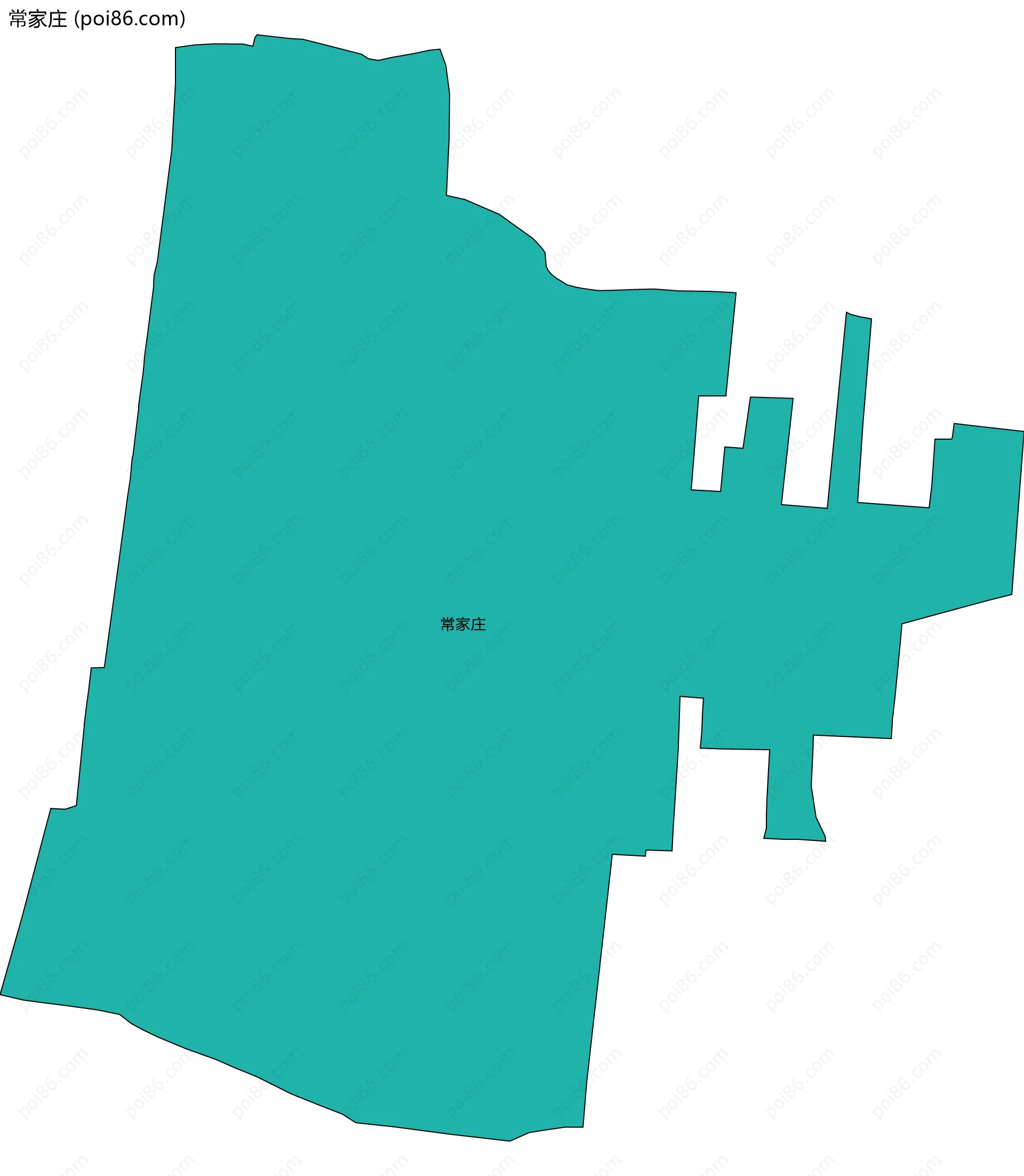 常家庄边界地图