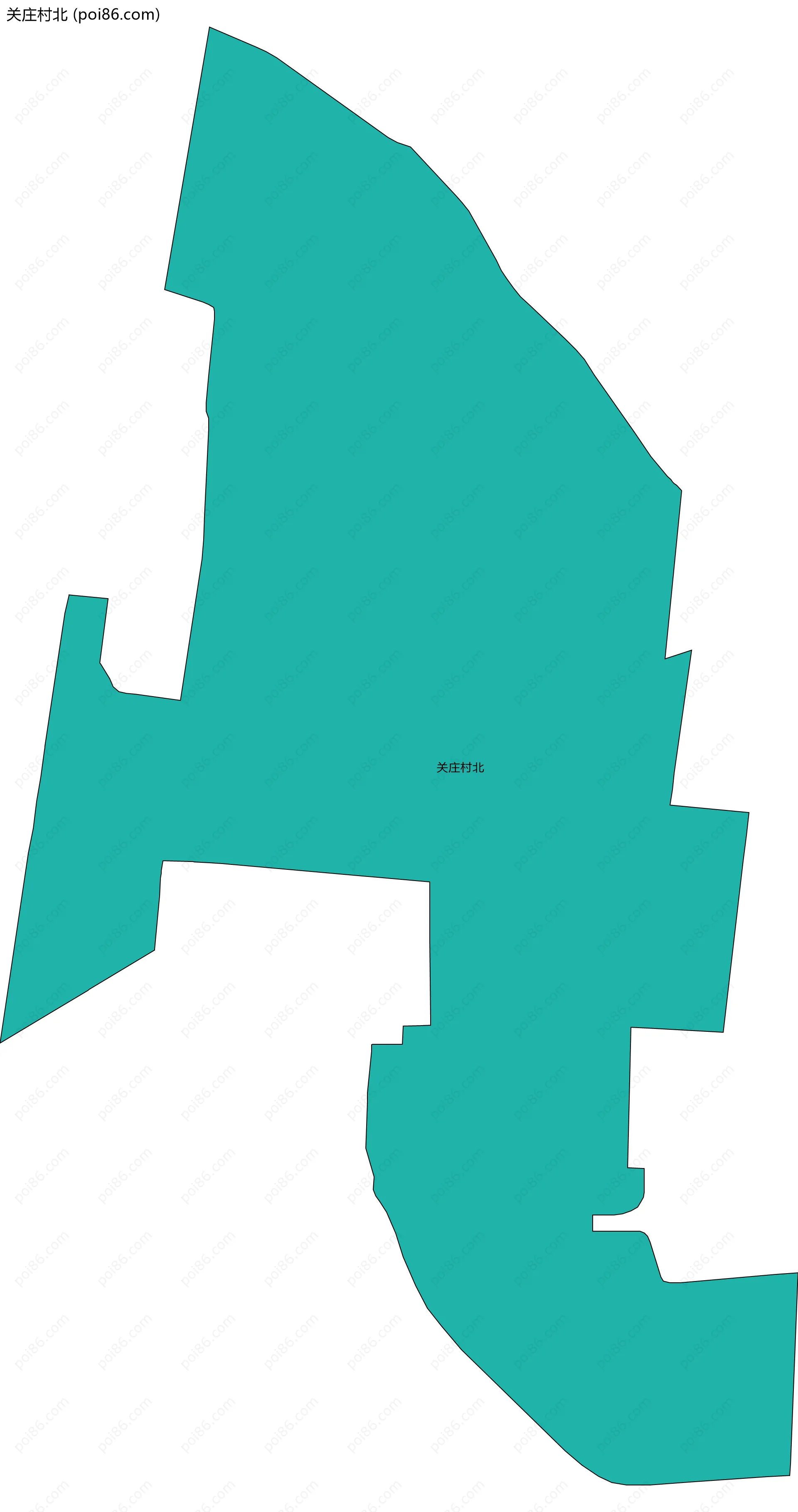 关庄村北边界地图