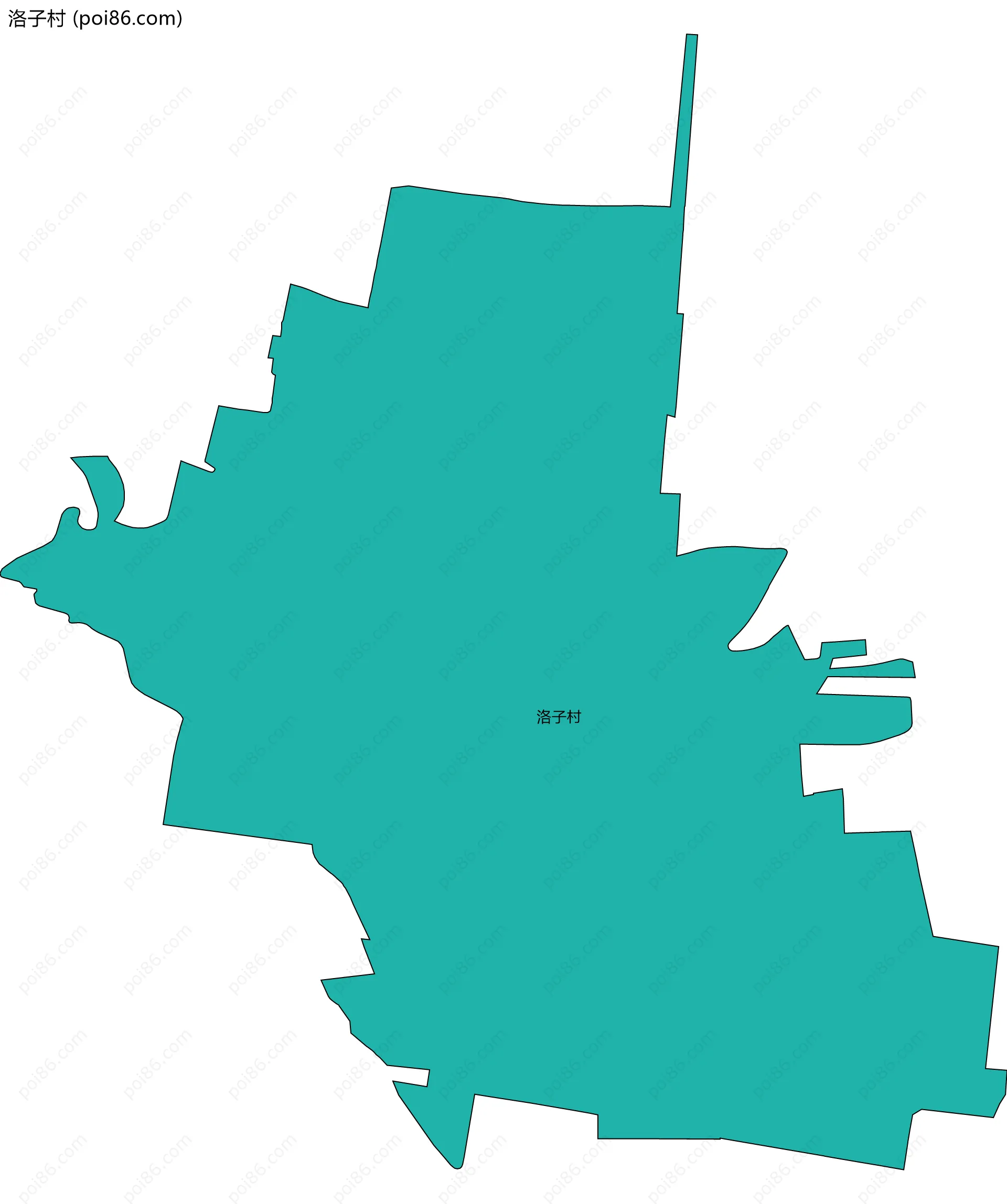 洛子村边界地图