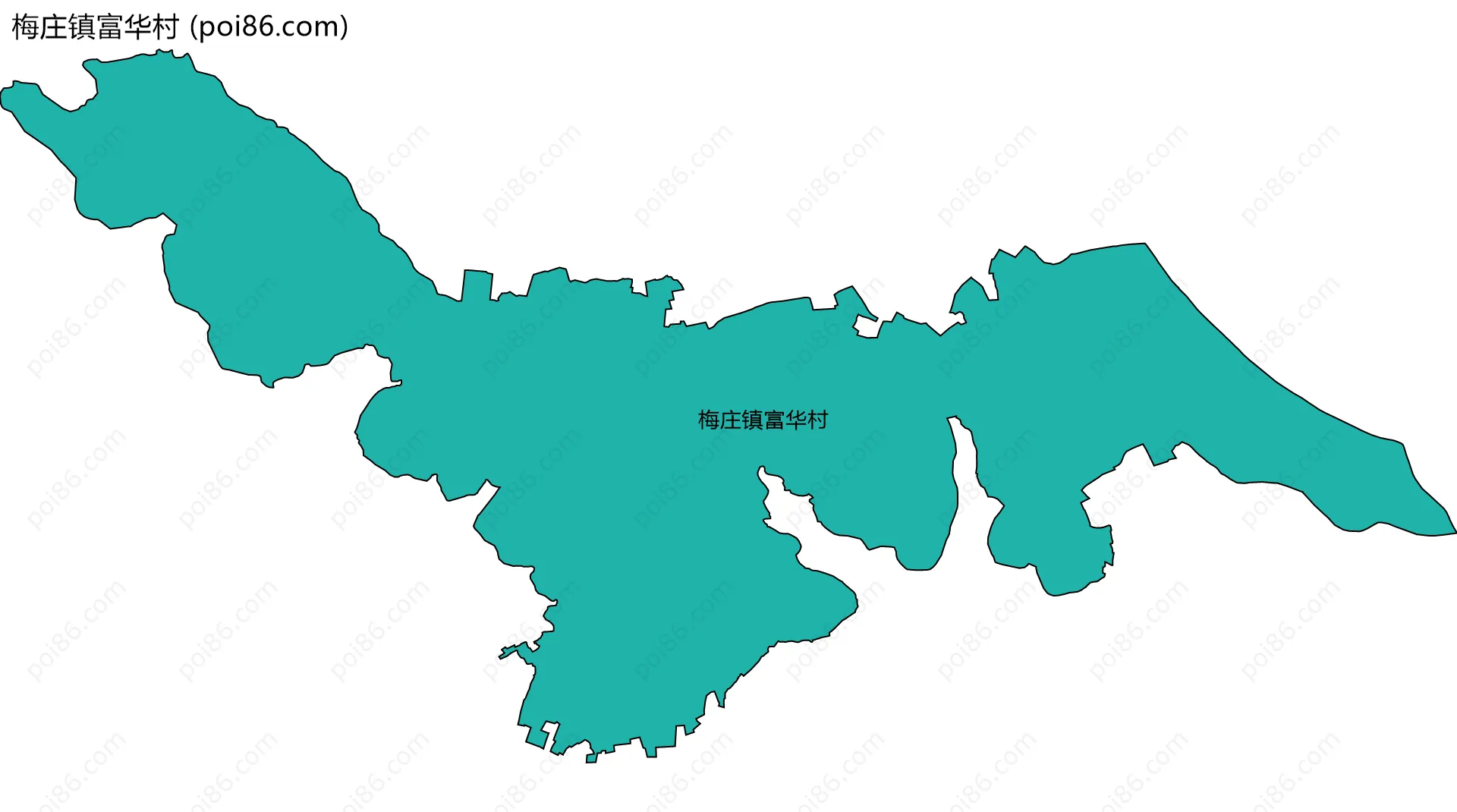 梅庄镇富华村边界地图