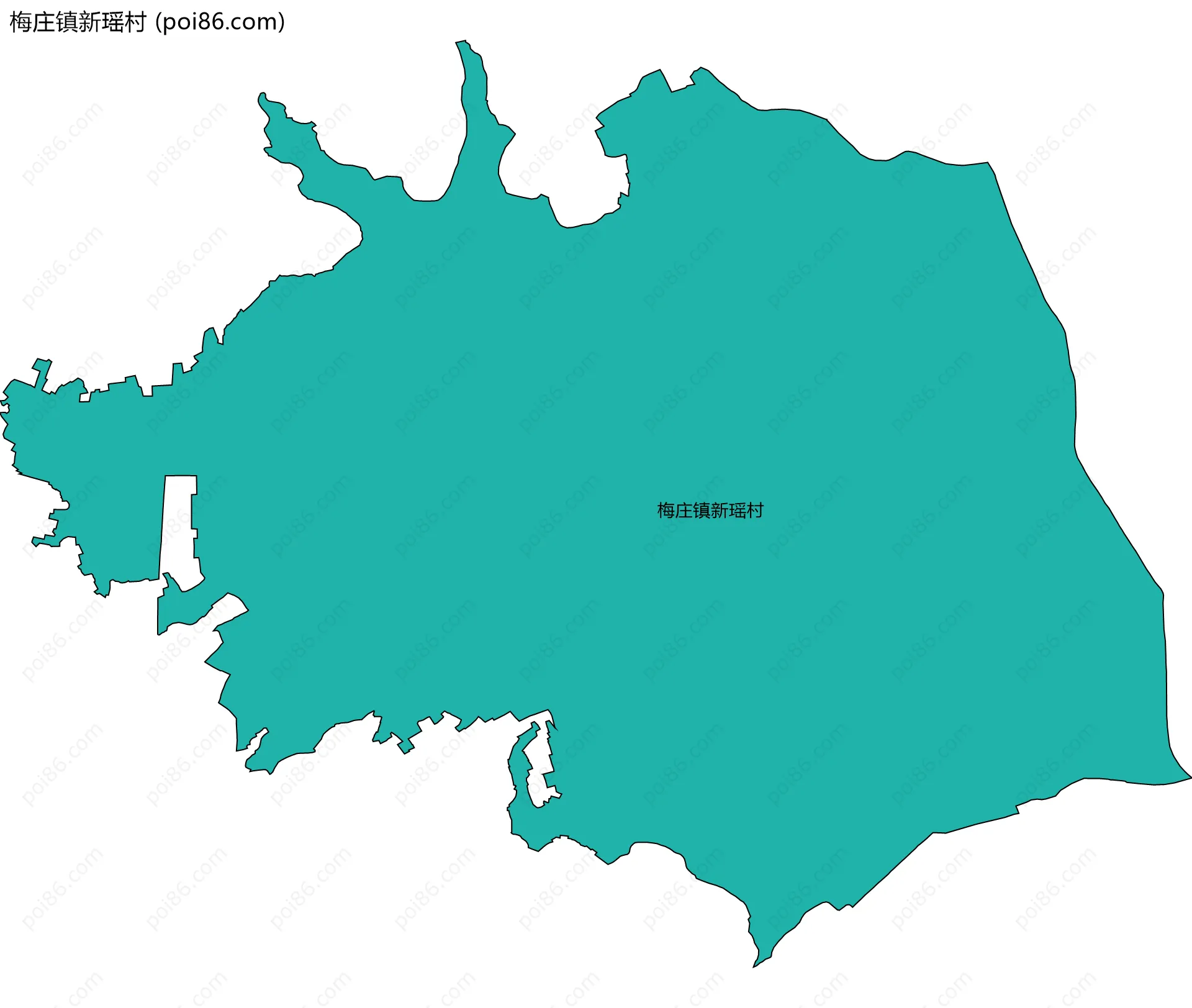 梅庄镇新瑶村边界地图