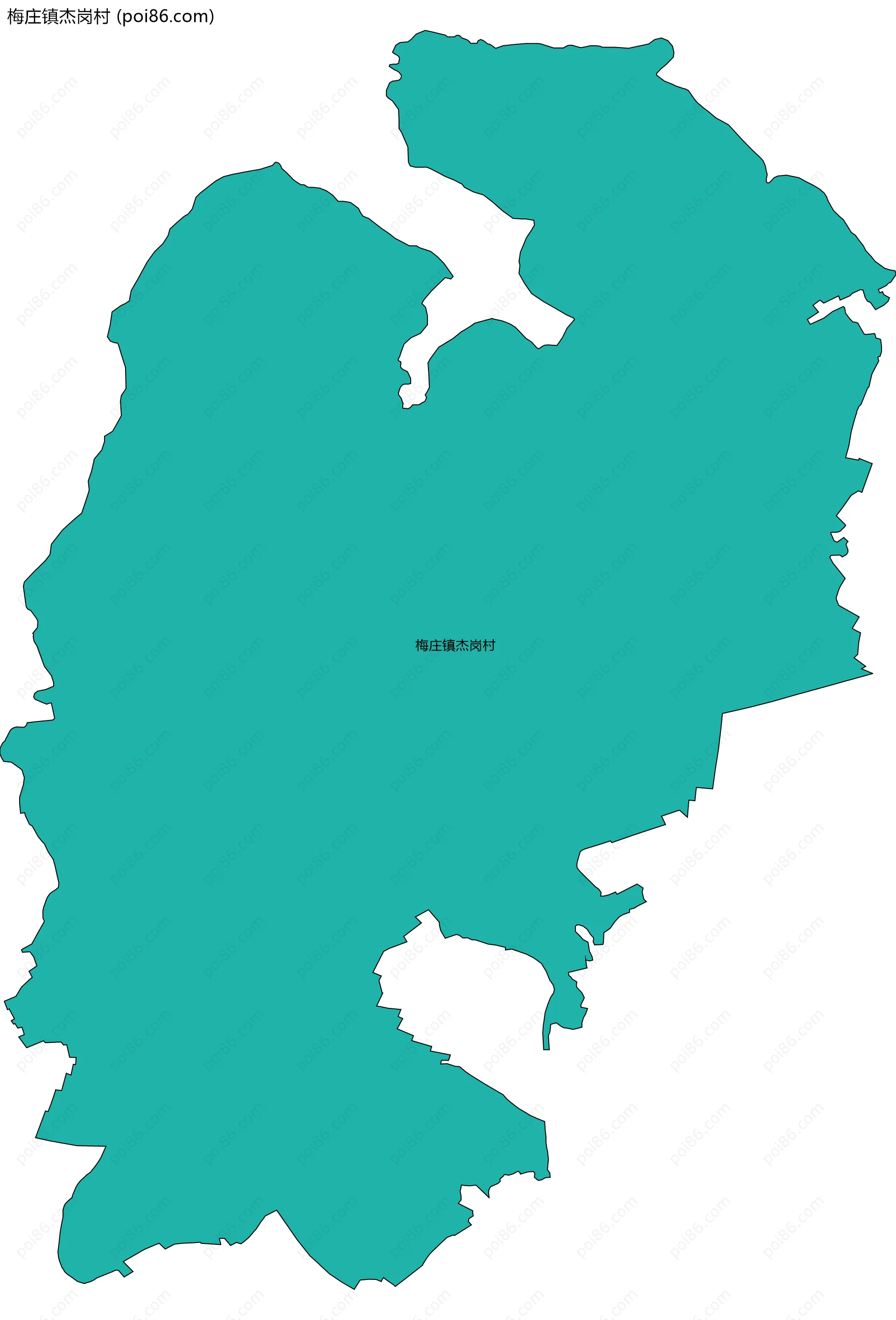 梅庄镇杰岗村边界地图