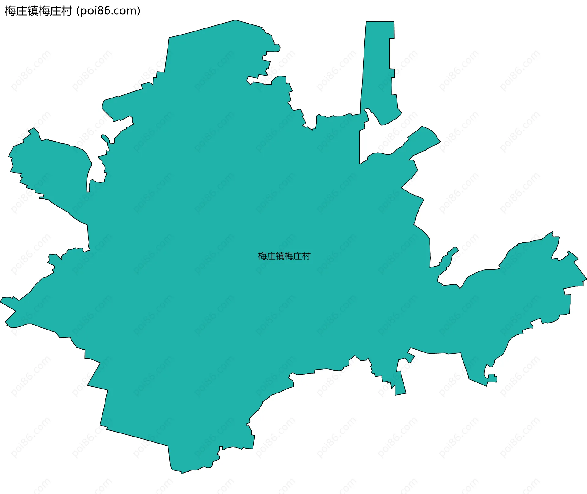 梅庄镇梅庄村边界地图