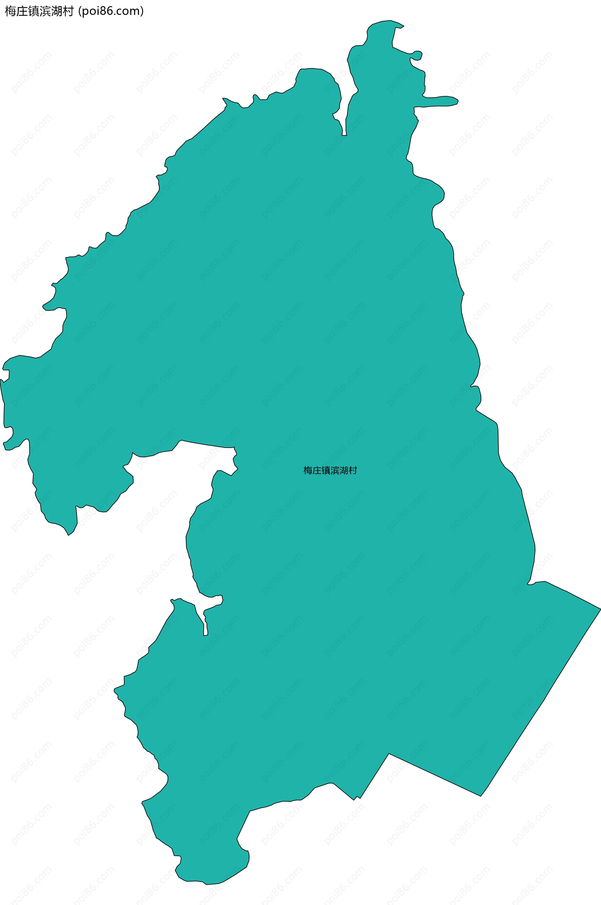 梅庄镇滨湖村边界地图