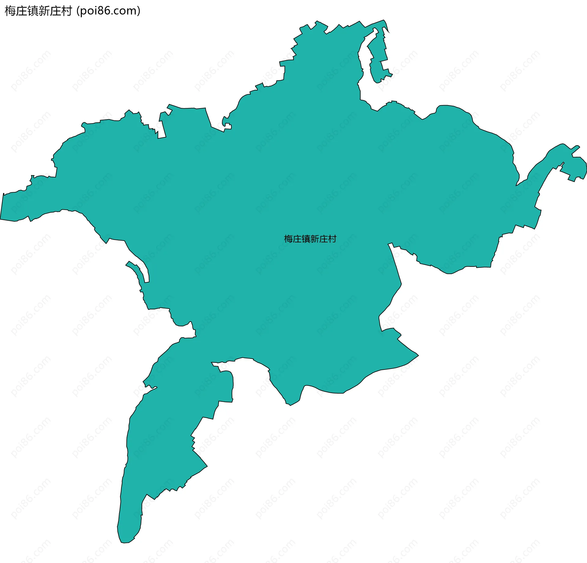 梅庄镇新庄村边界地图