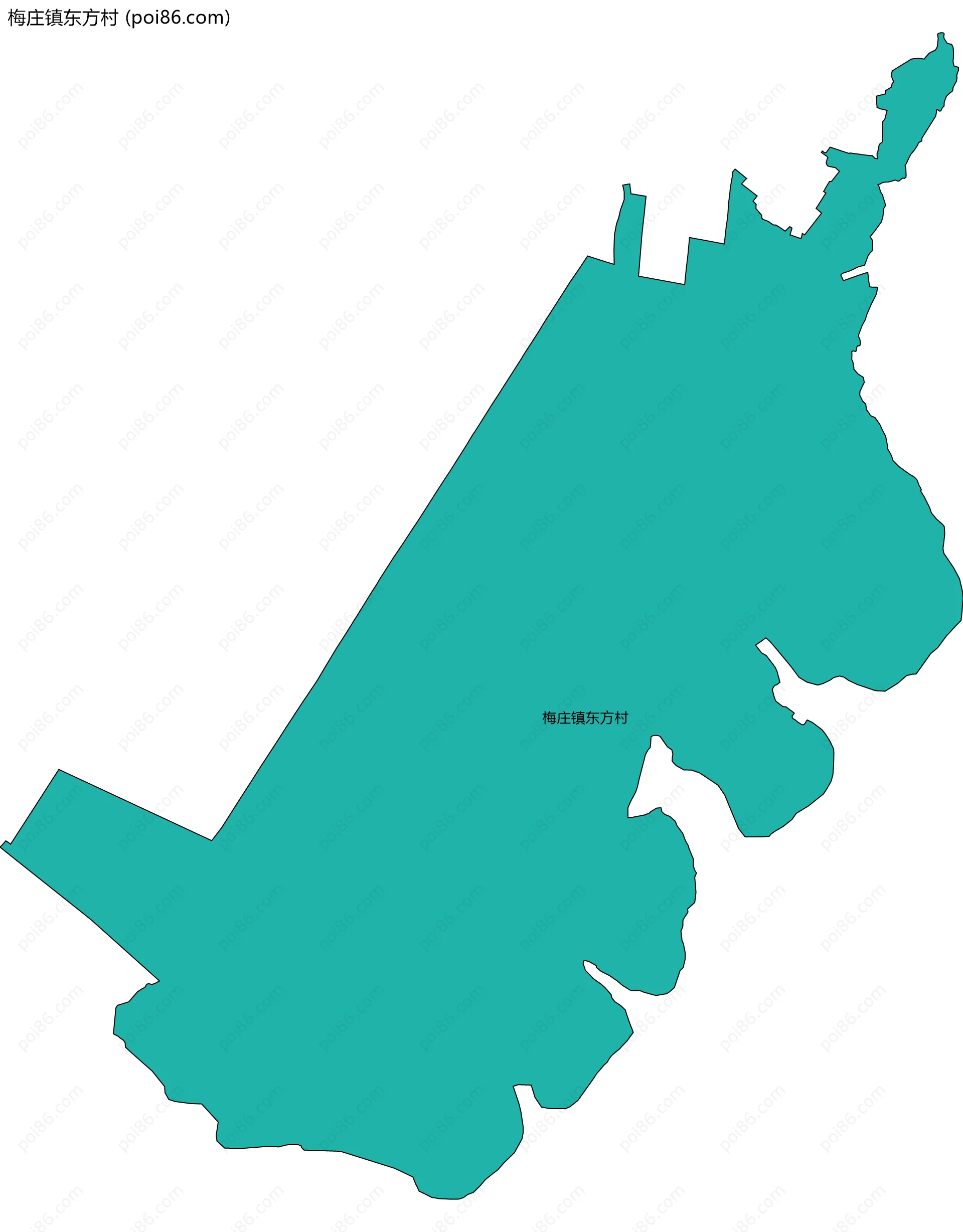 梅庄镇东方村边界地图