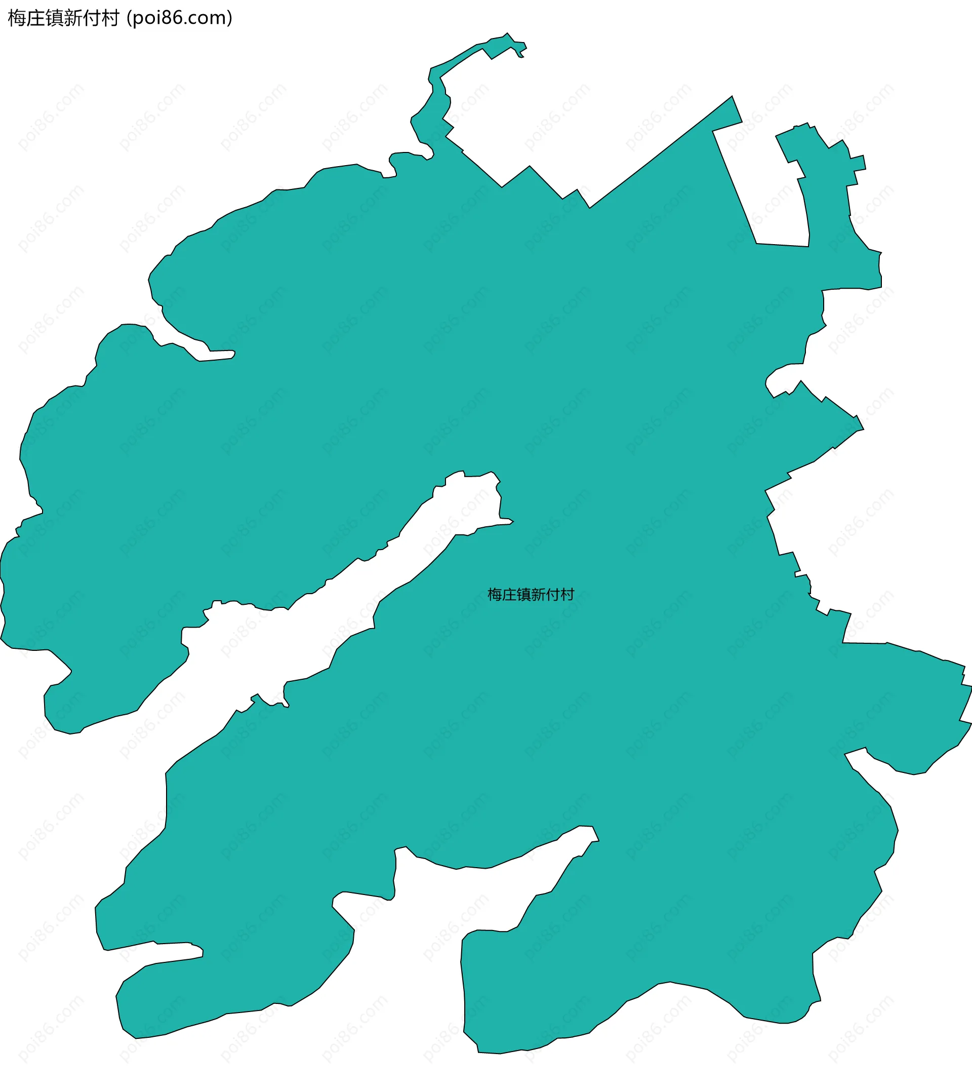 梅庄镇新付村边界地图