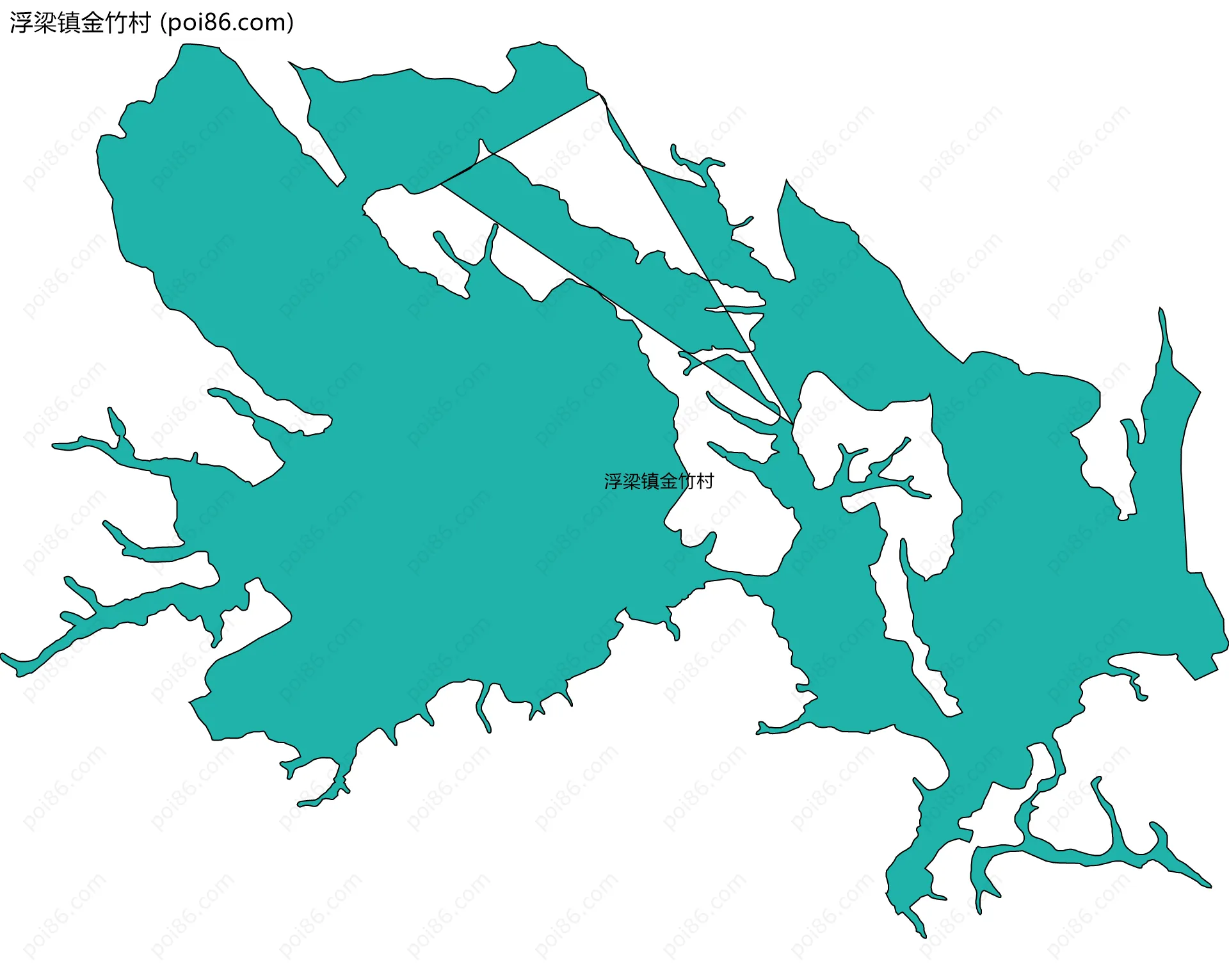 浮梁镇金竹村边界地图