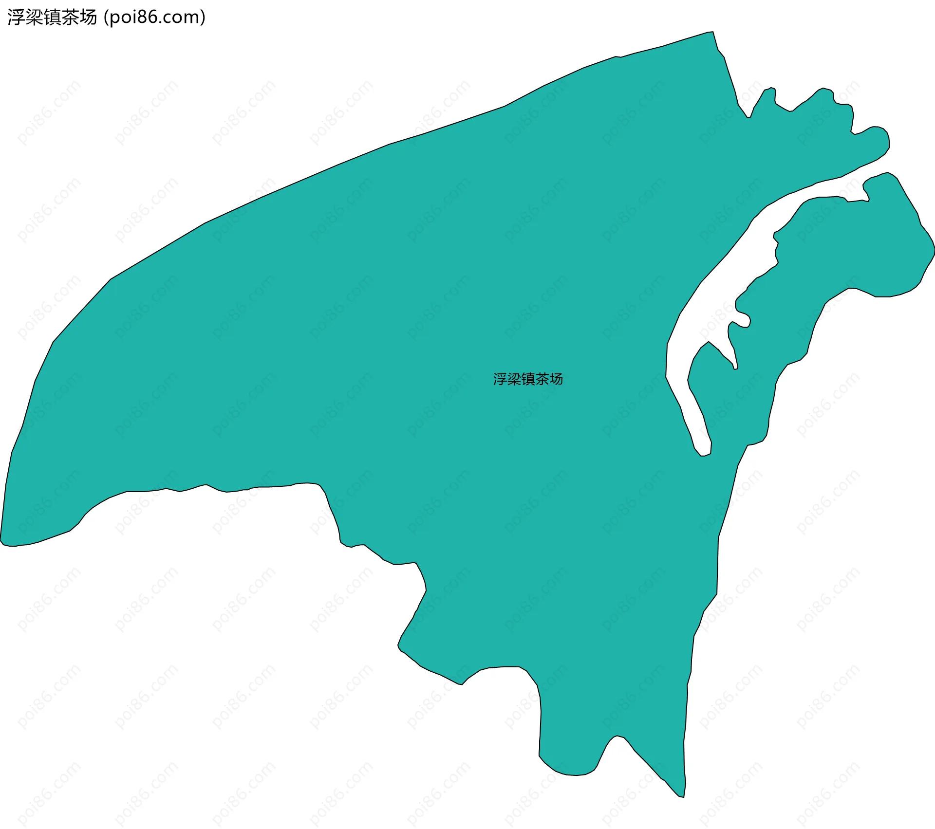 浮梁镇茶场边界地图