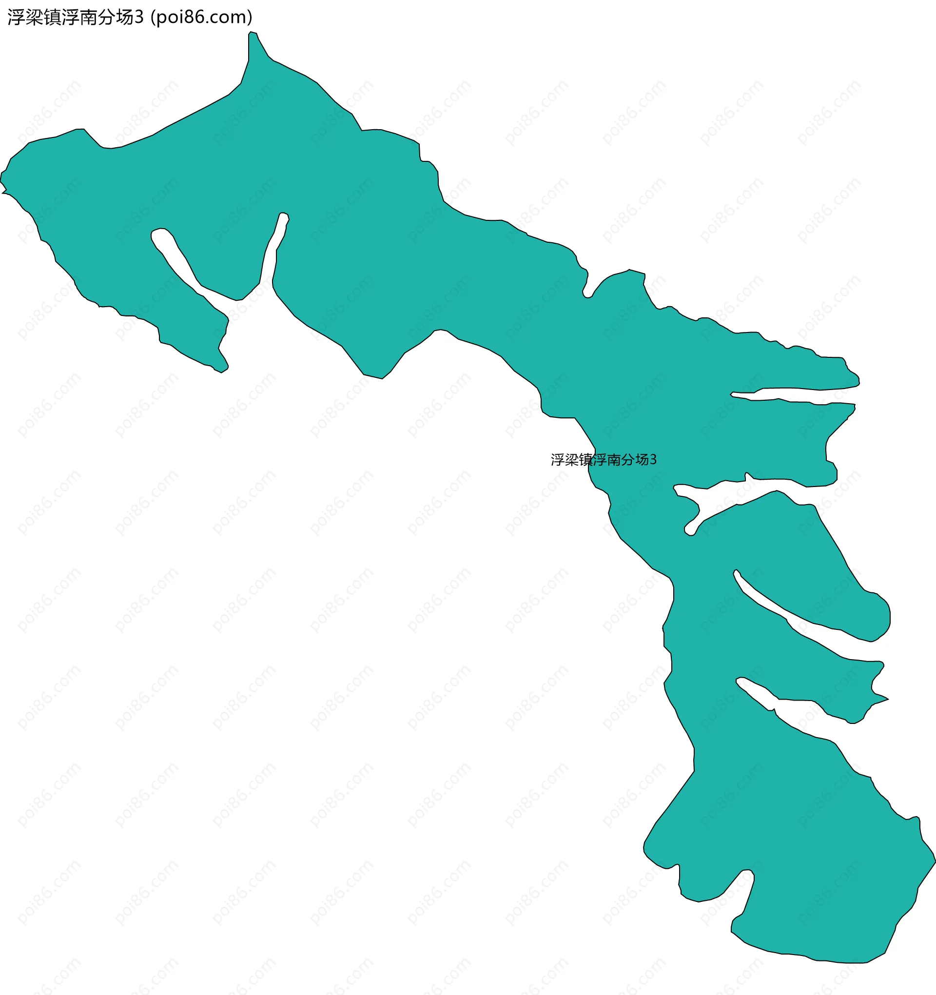 浮梁镇浮南分场3边界地图
