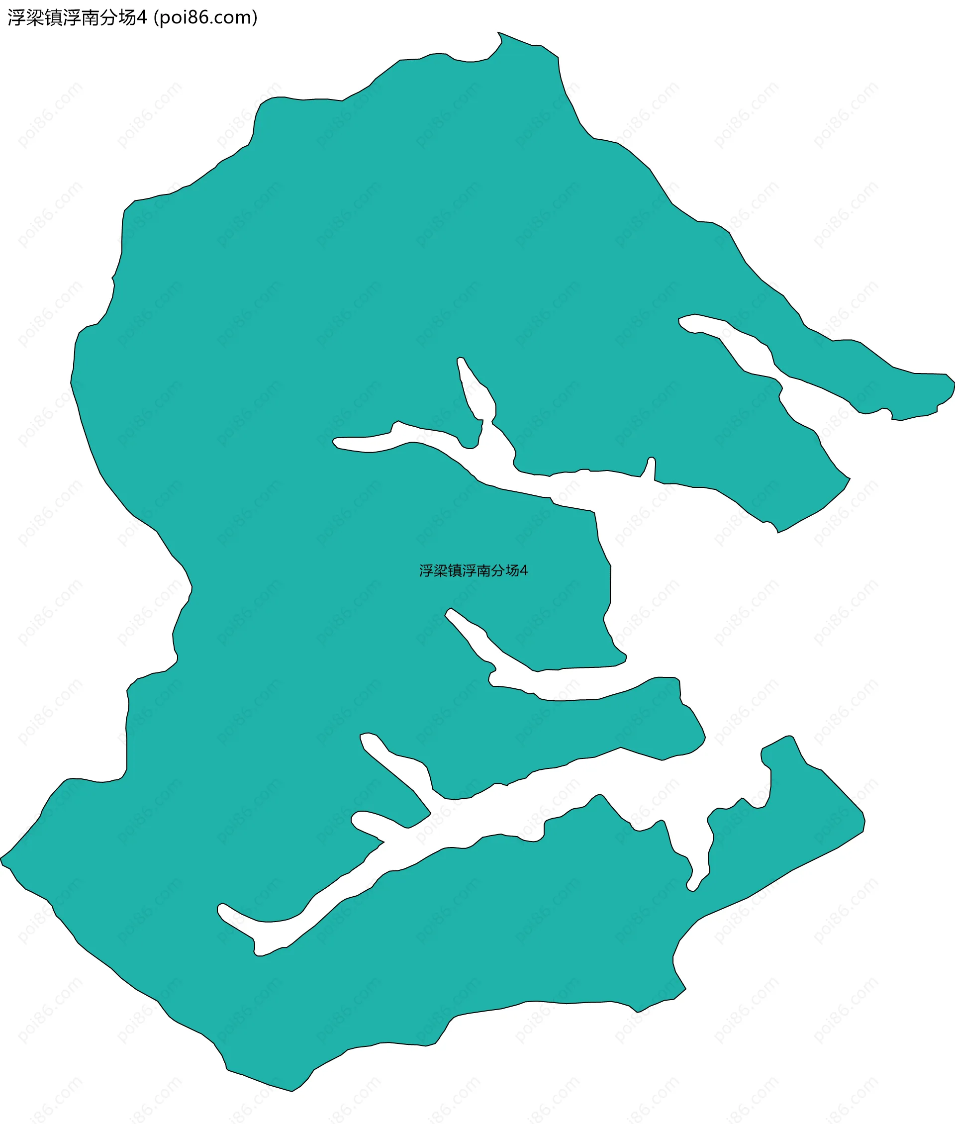 浮梁镇浮南分场4边界地图