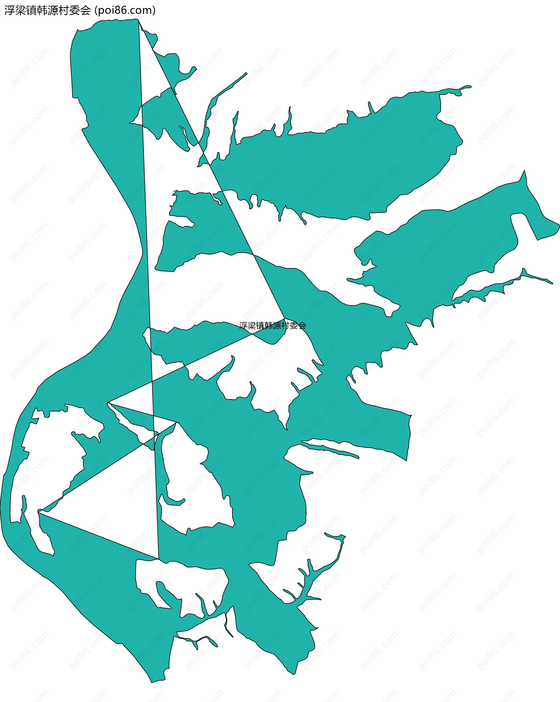 浮梁镇韩源村委会边界地图