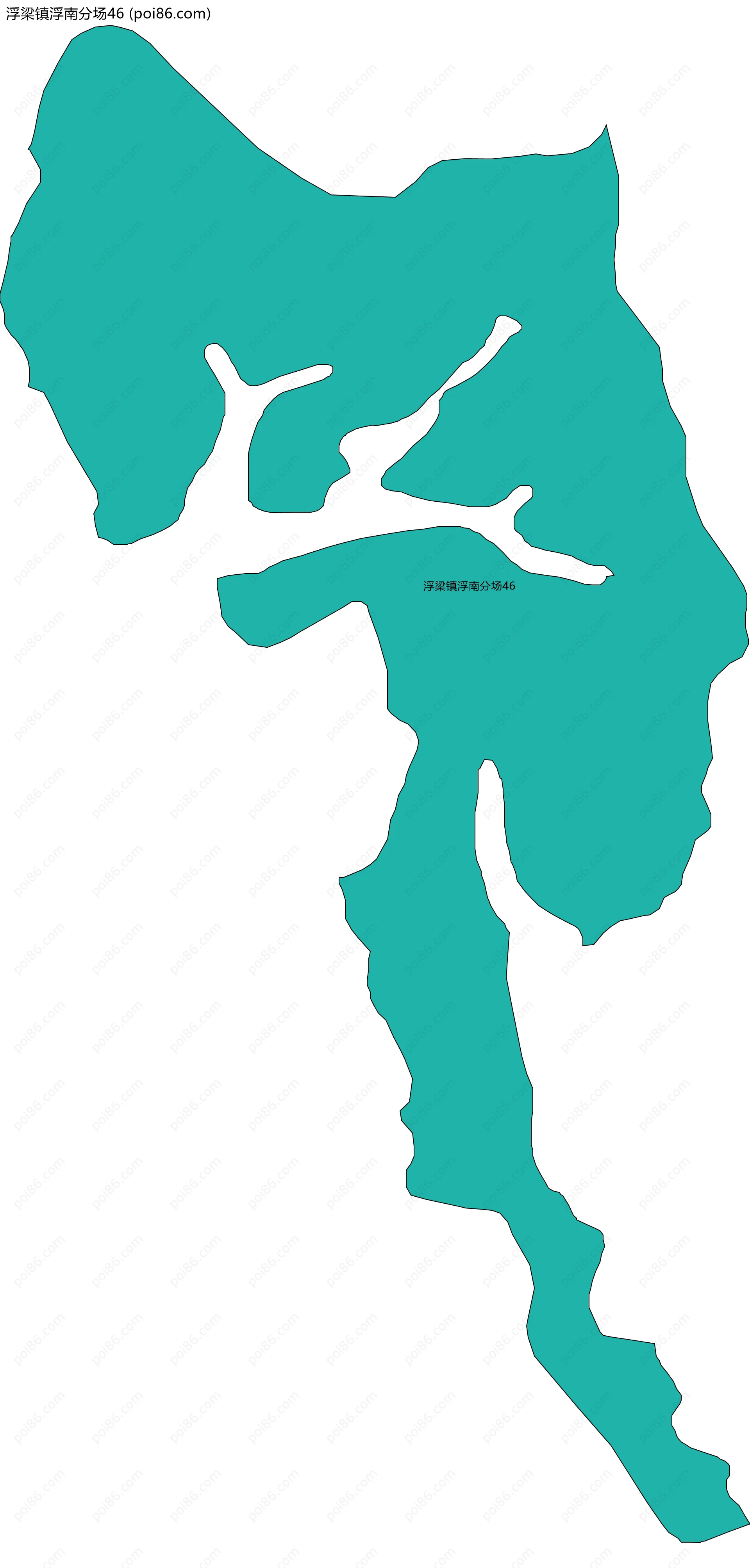 浮梁镇浮南分场46边界地图
