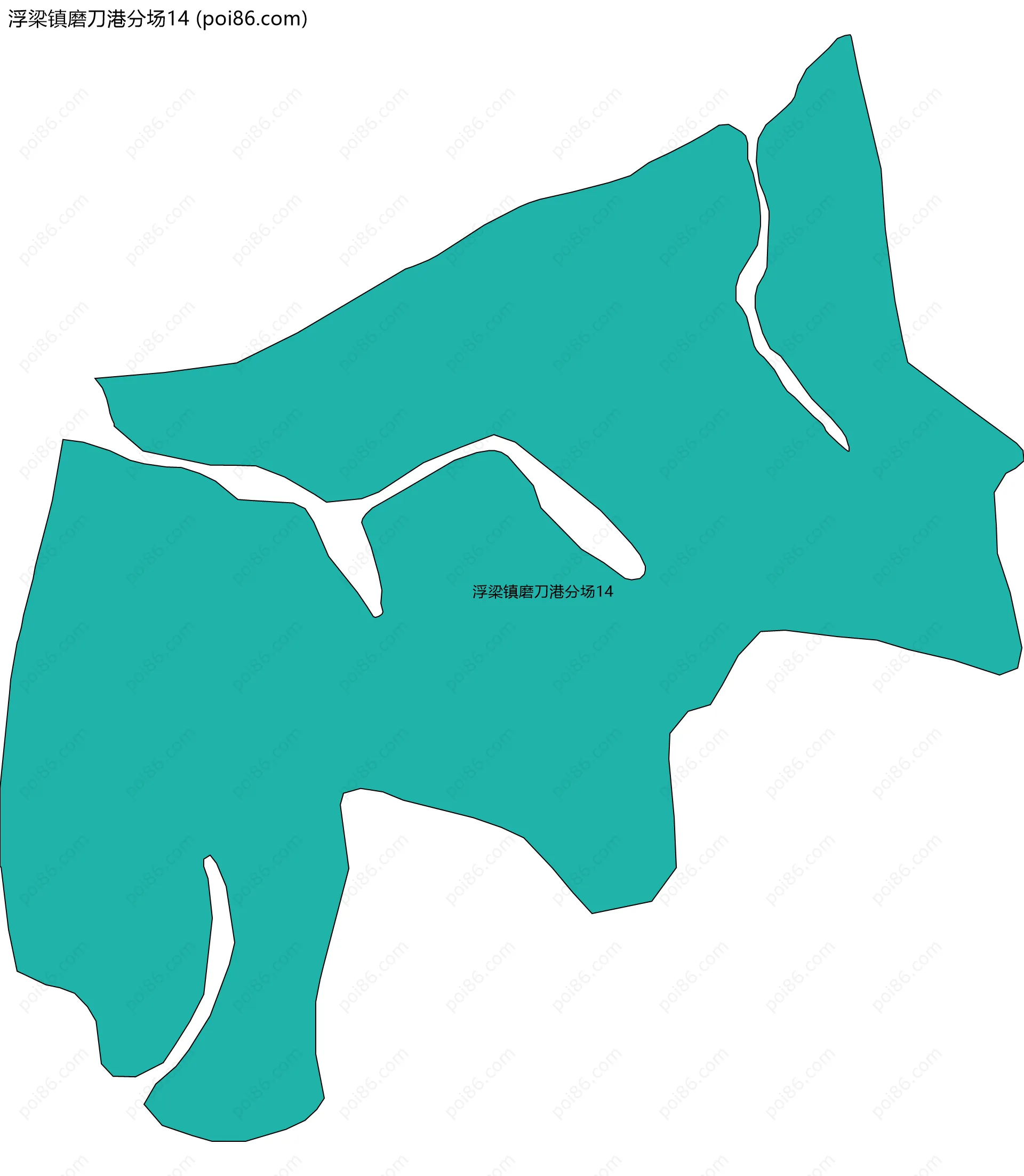 浮梁镇磨刀港分场14边界地图