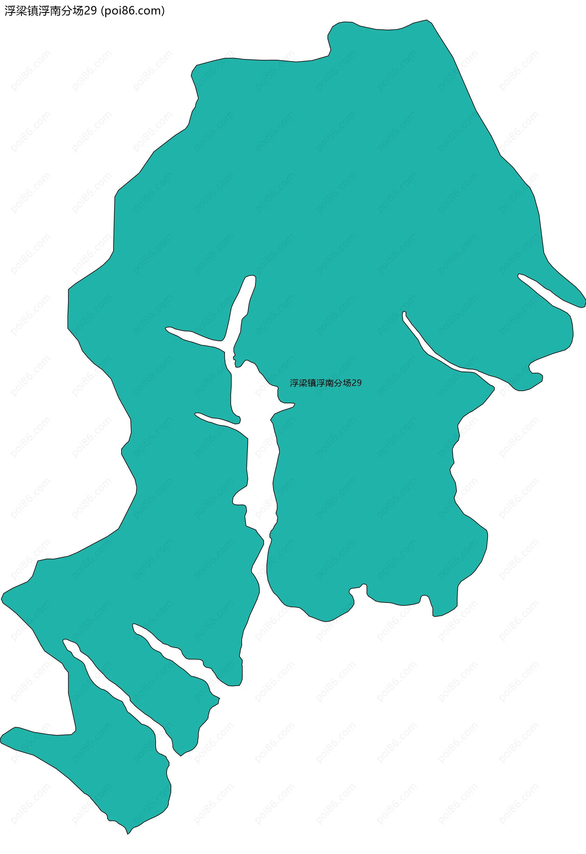 浮梁镇浮南分场29边界地图