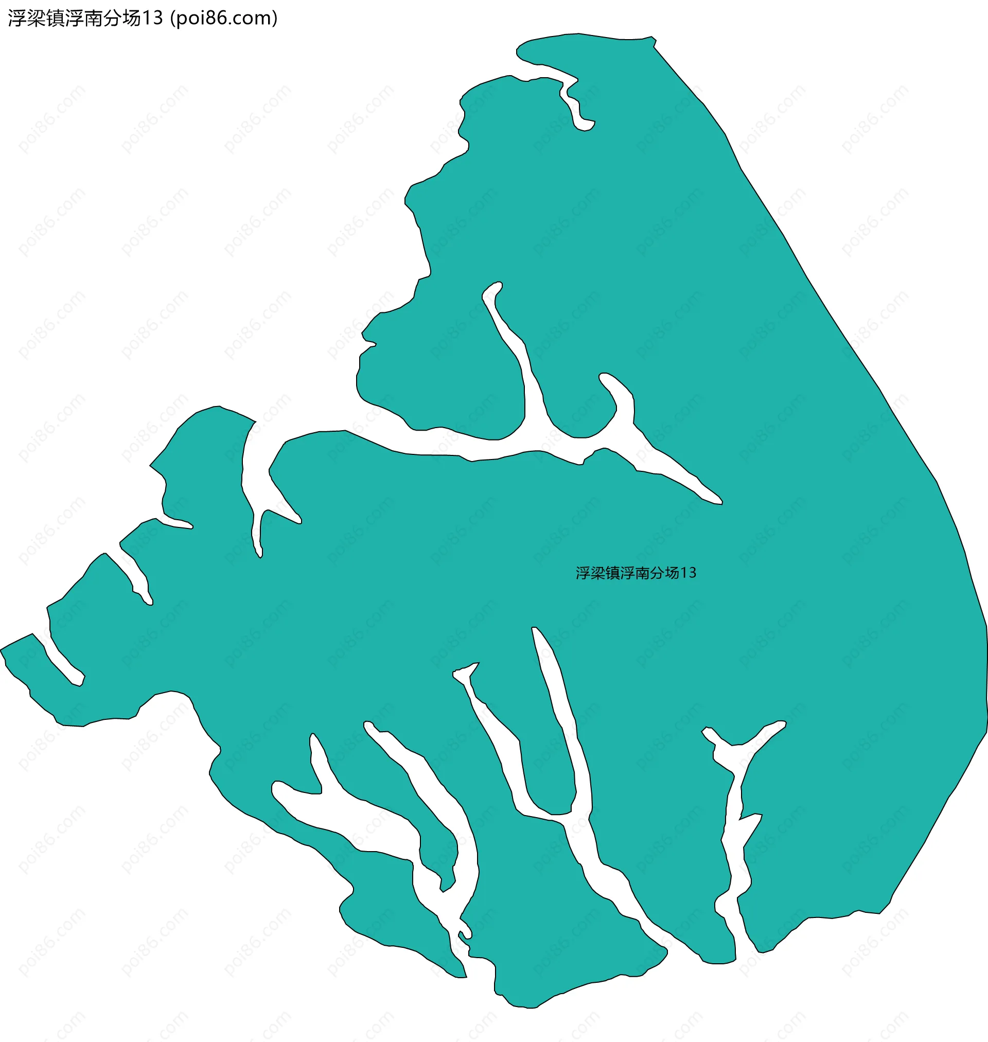 浮梁镇浮南分场13边界地图