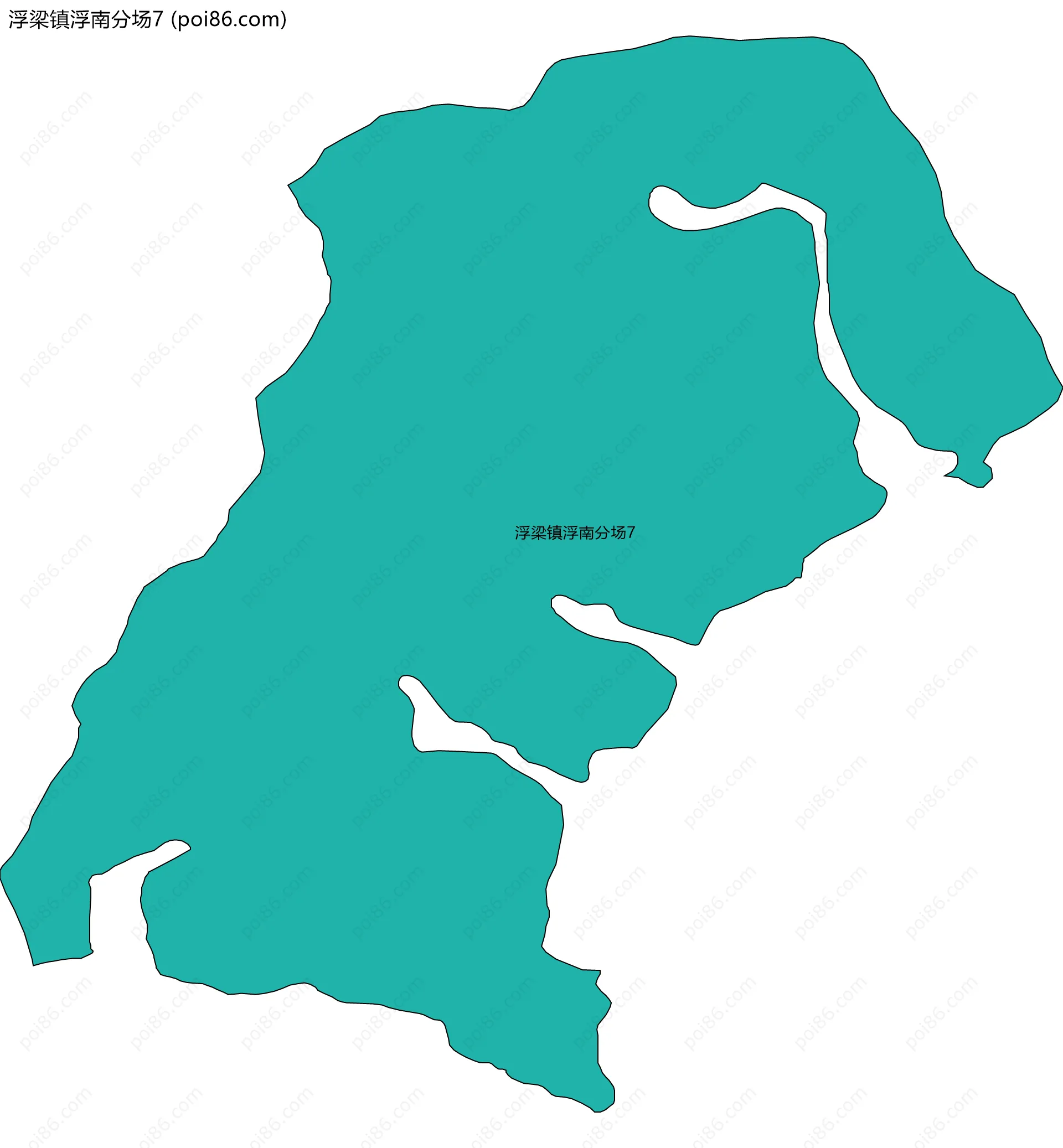 浮梁镇浮南分场7边界地图