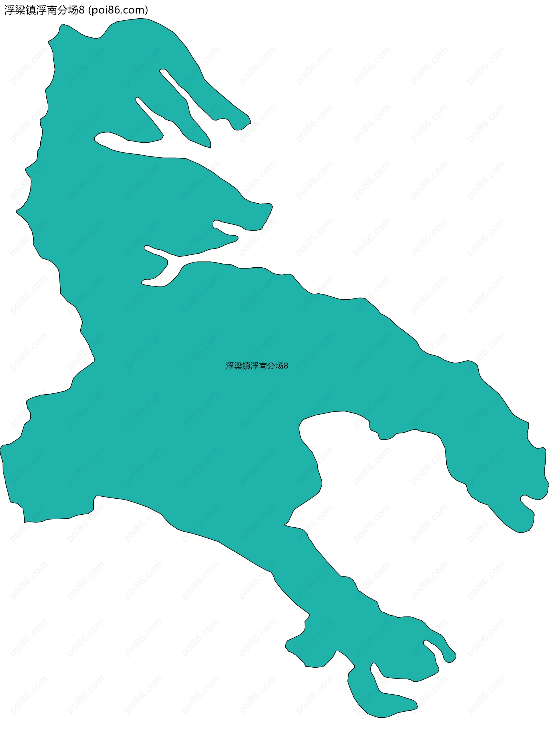 浮梁镇浮南分场8边界地图