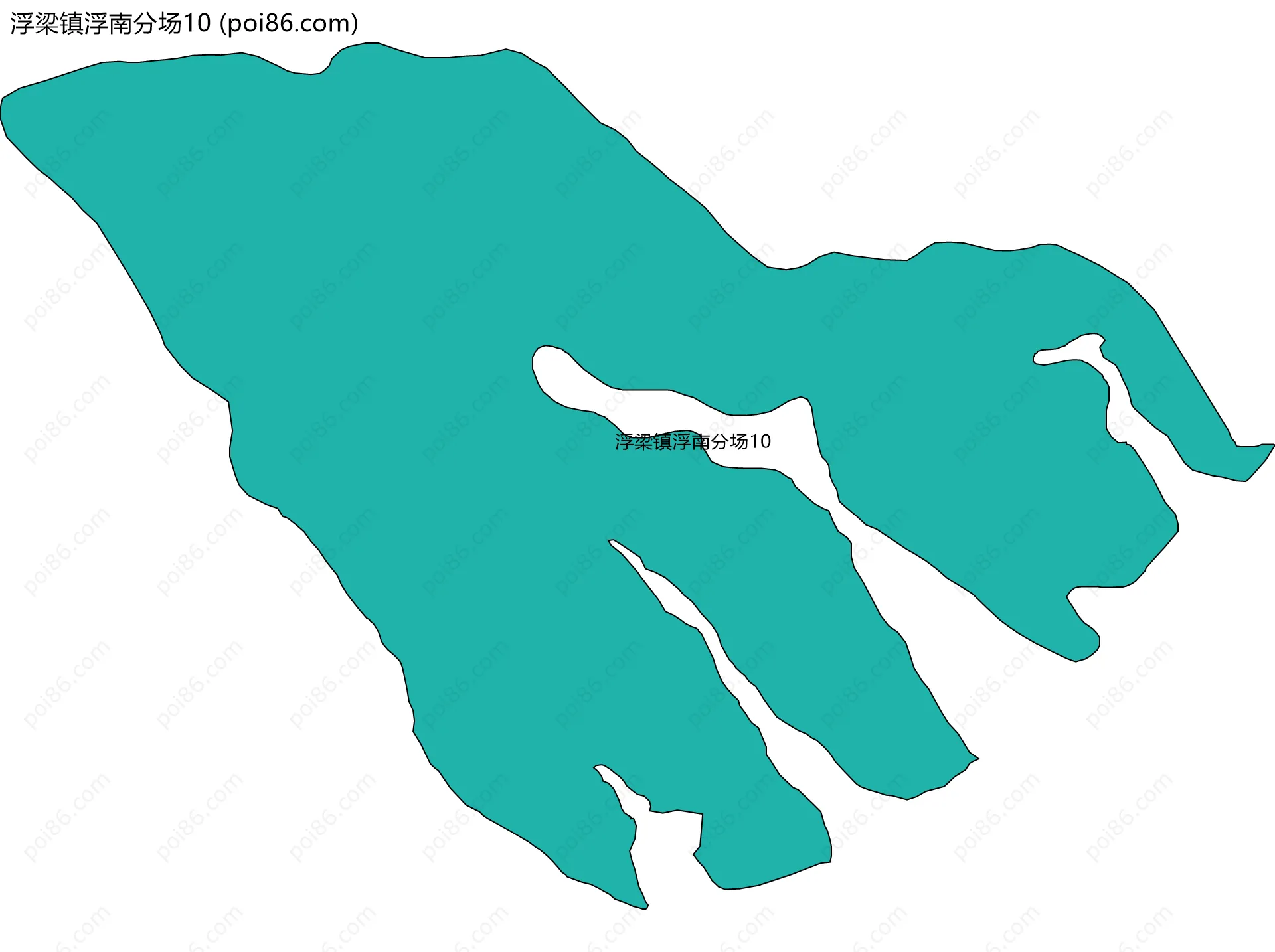 浮梁镇浮南分场10边界地图