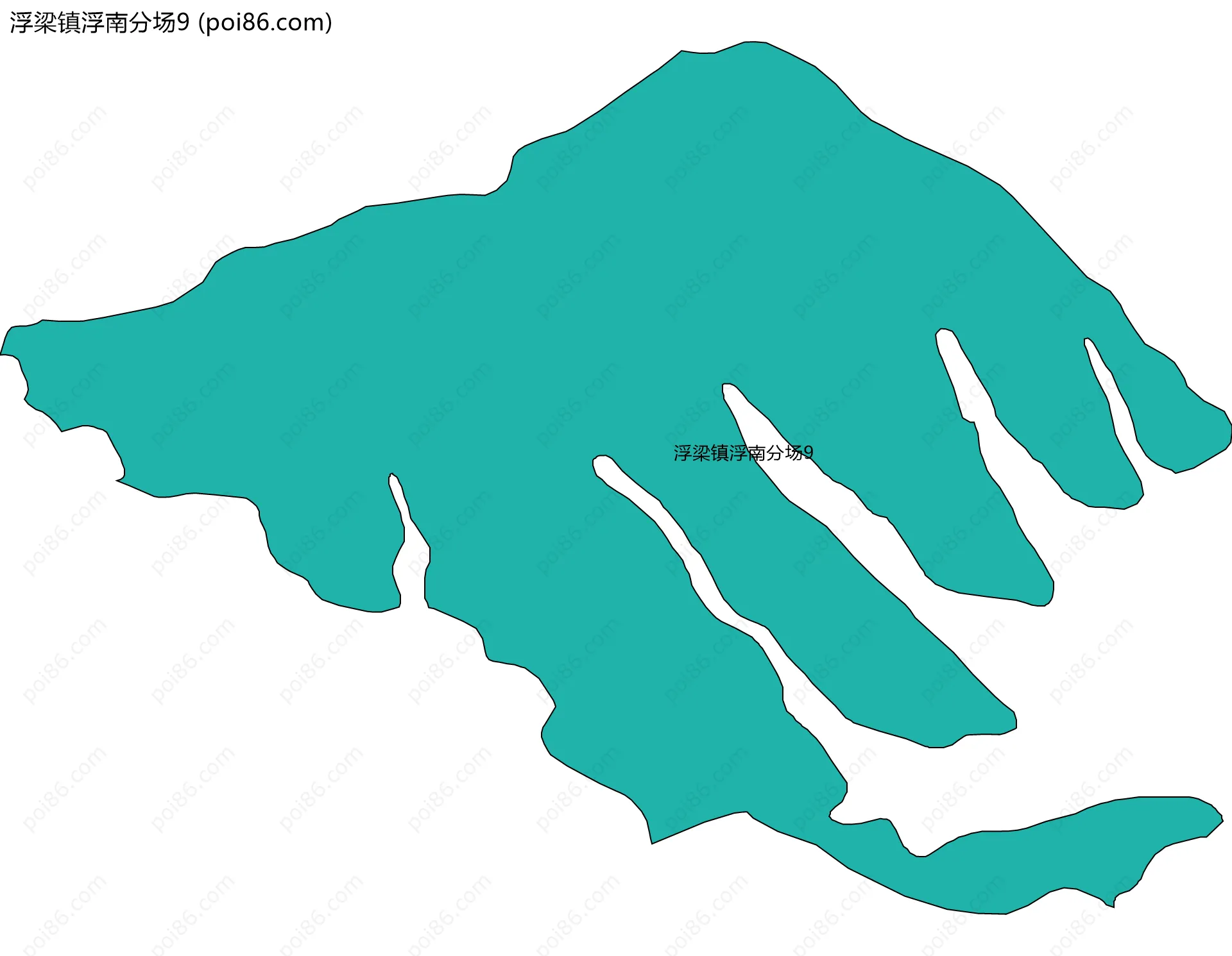 浮梁镇浮南分场9边界地图