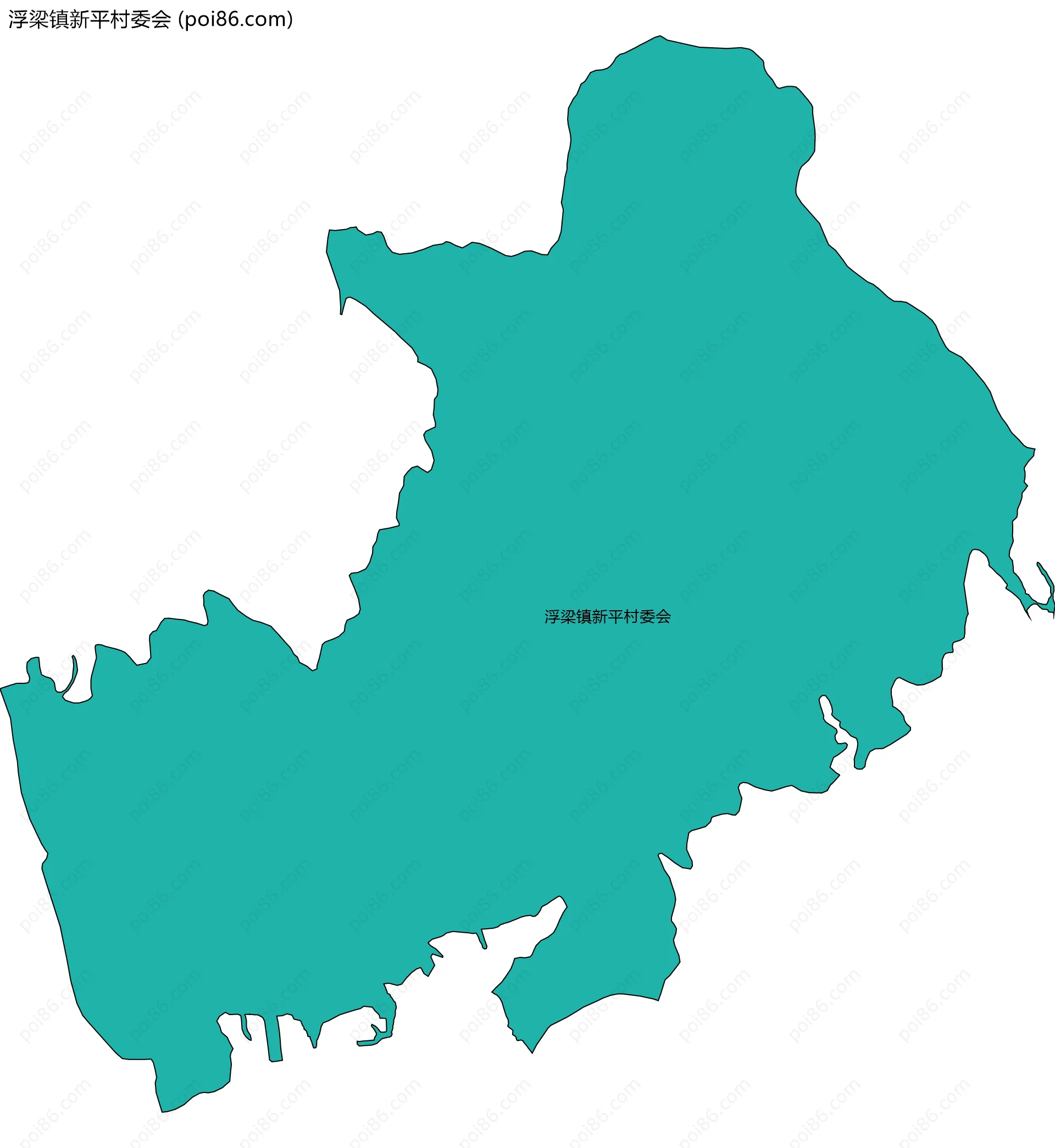 浮梁镇新平村委会边界地图