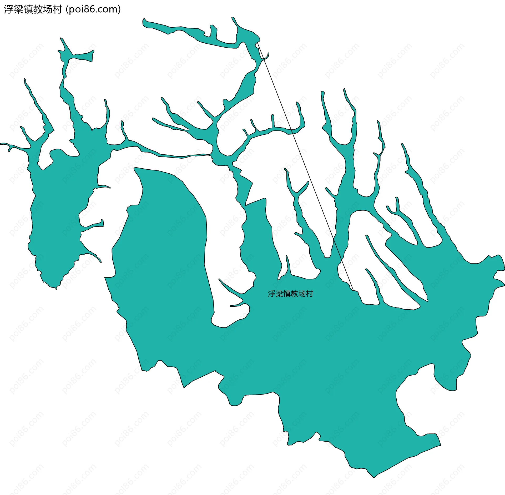 浮梁镇教场村边界地图