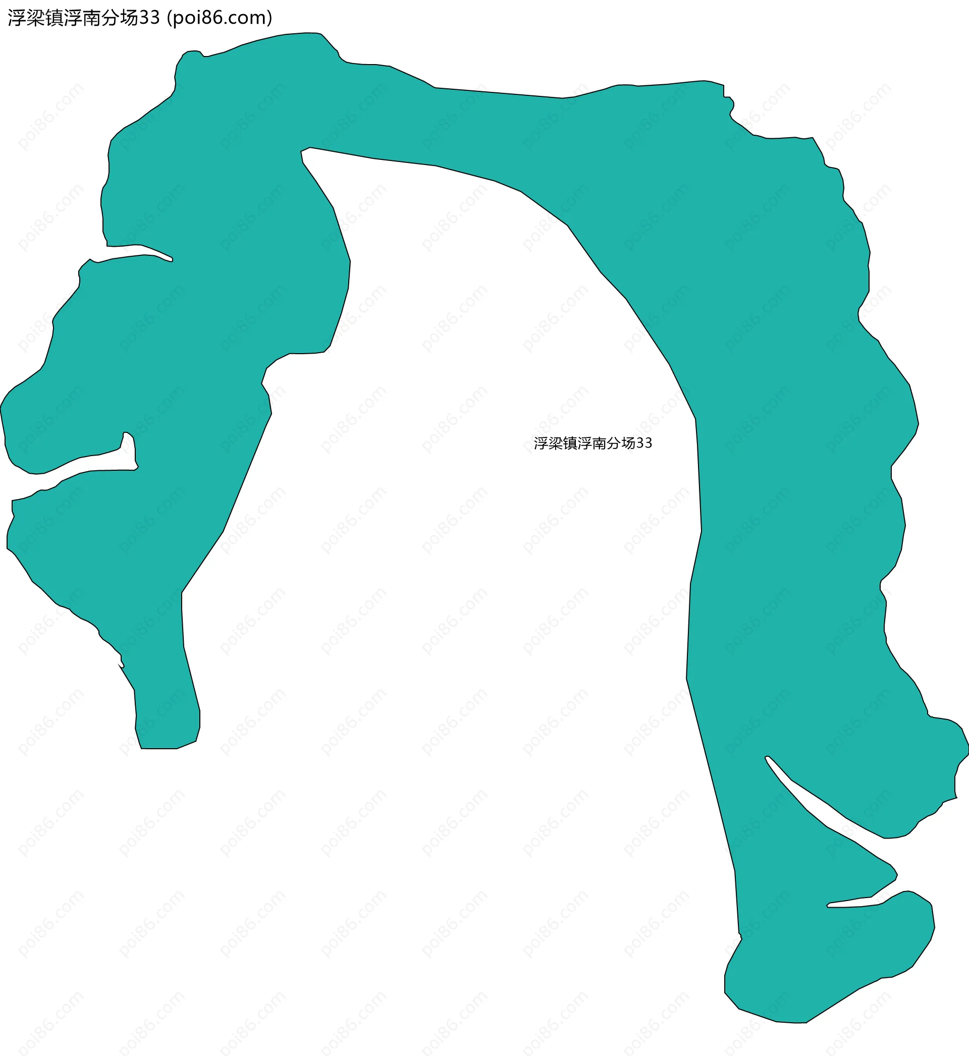 浮梁镇浮南分场33边界地图