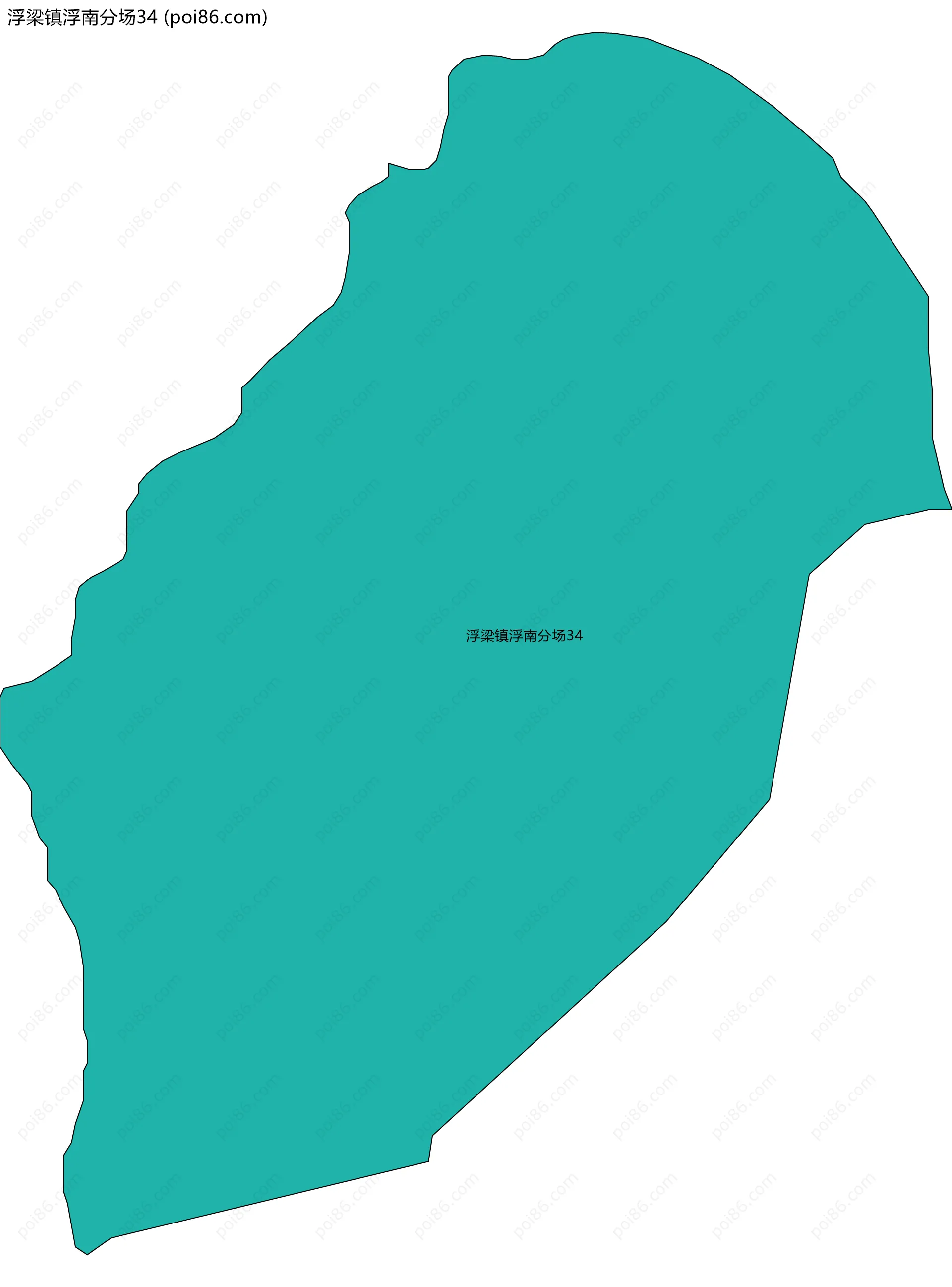 浮梁镇浮南分场34边界地图