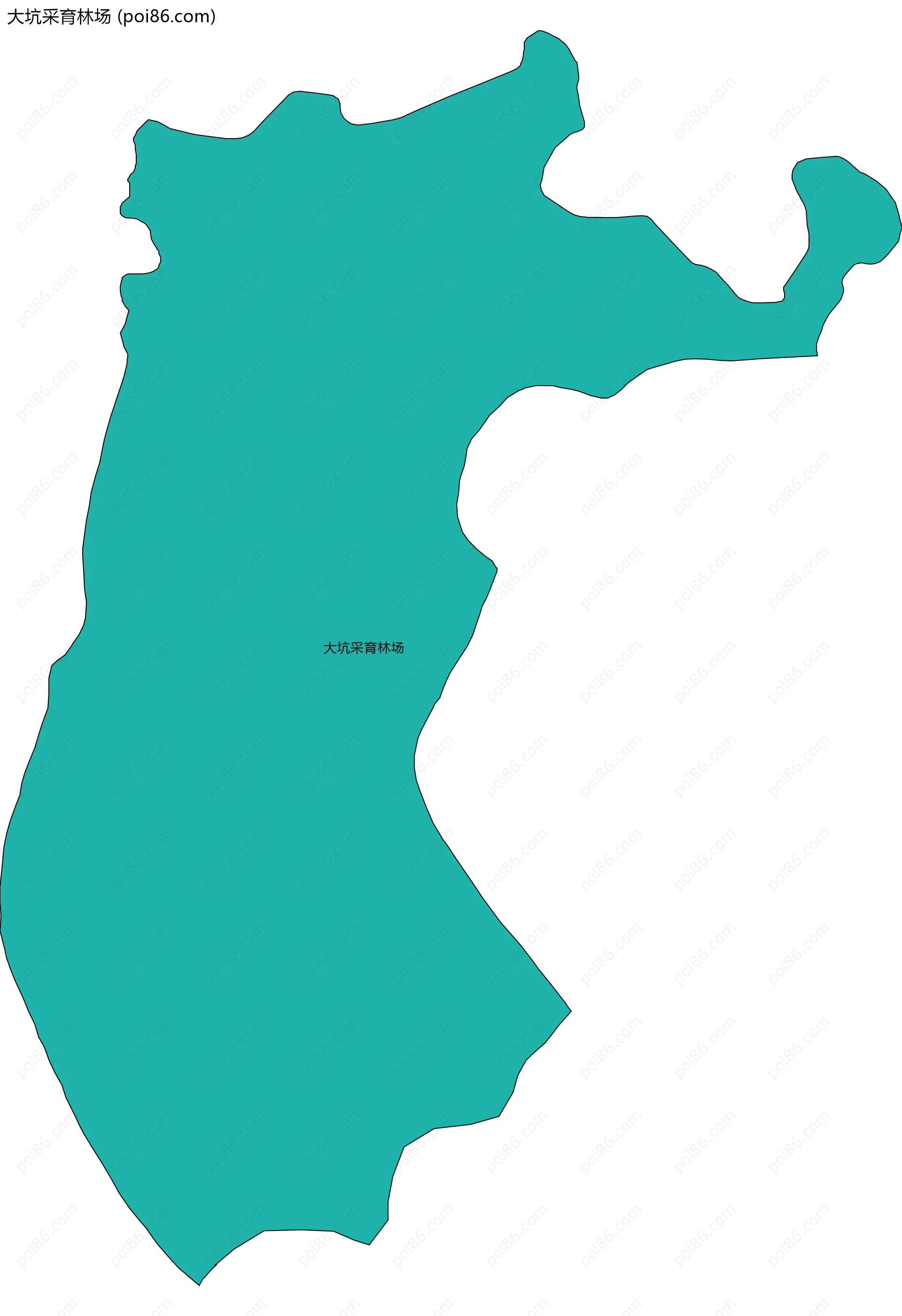 大坑采育林场边界地图