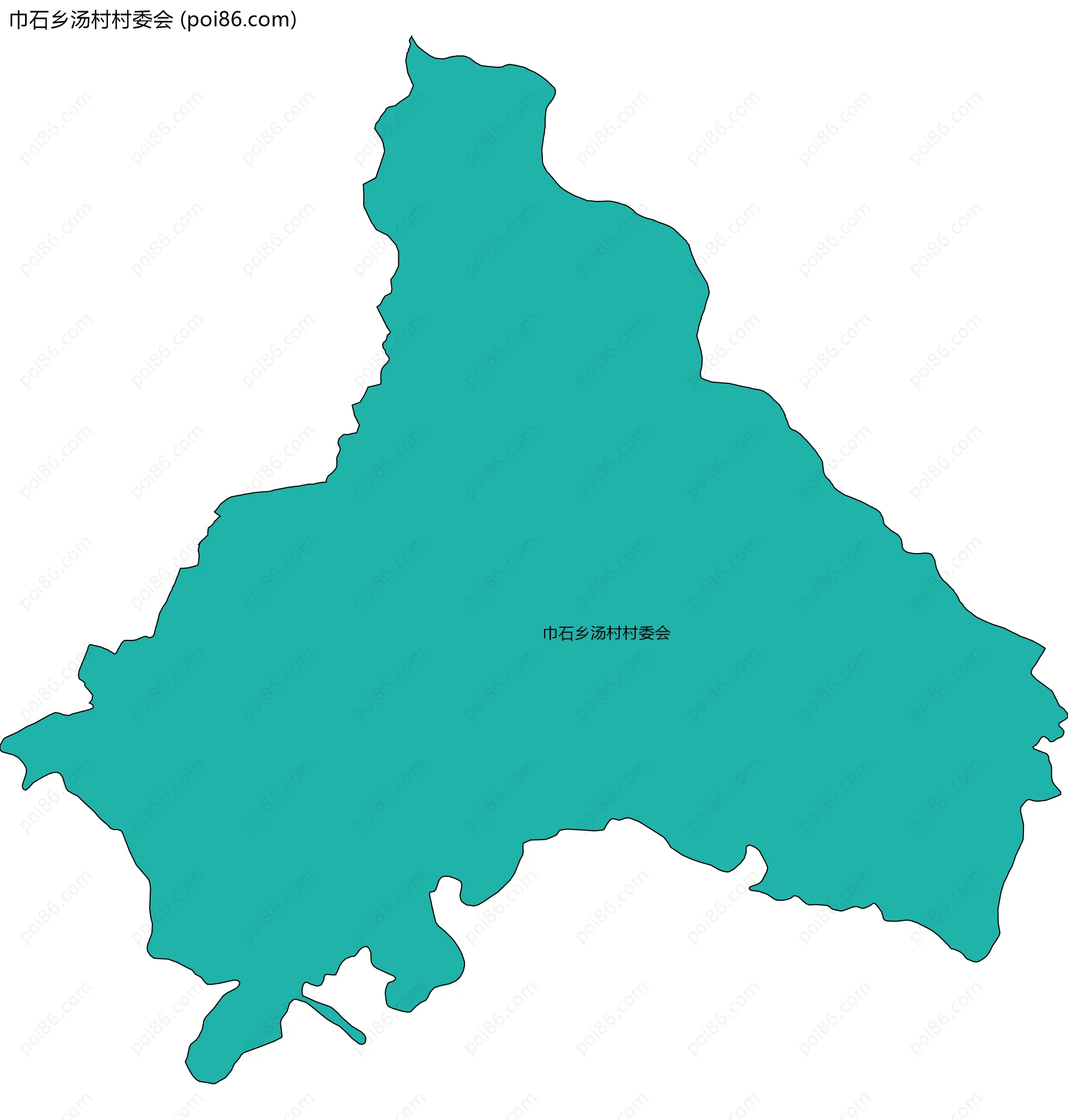 巾石乡汤村村委会边界地图