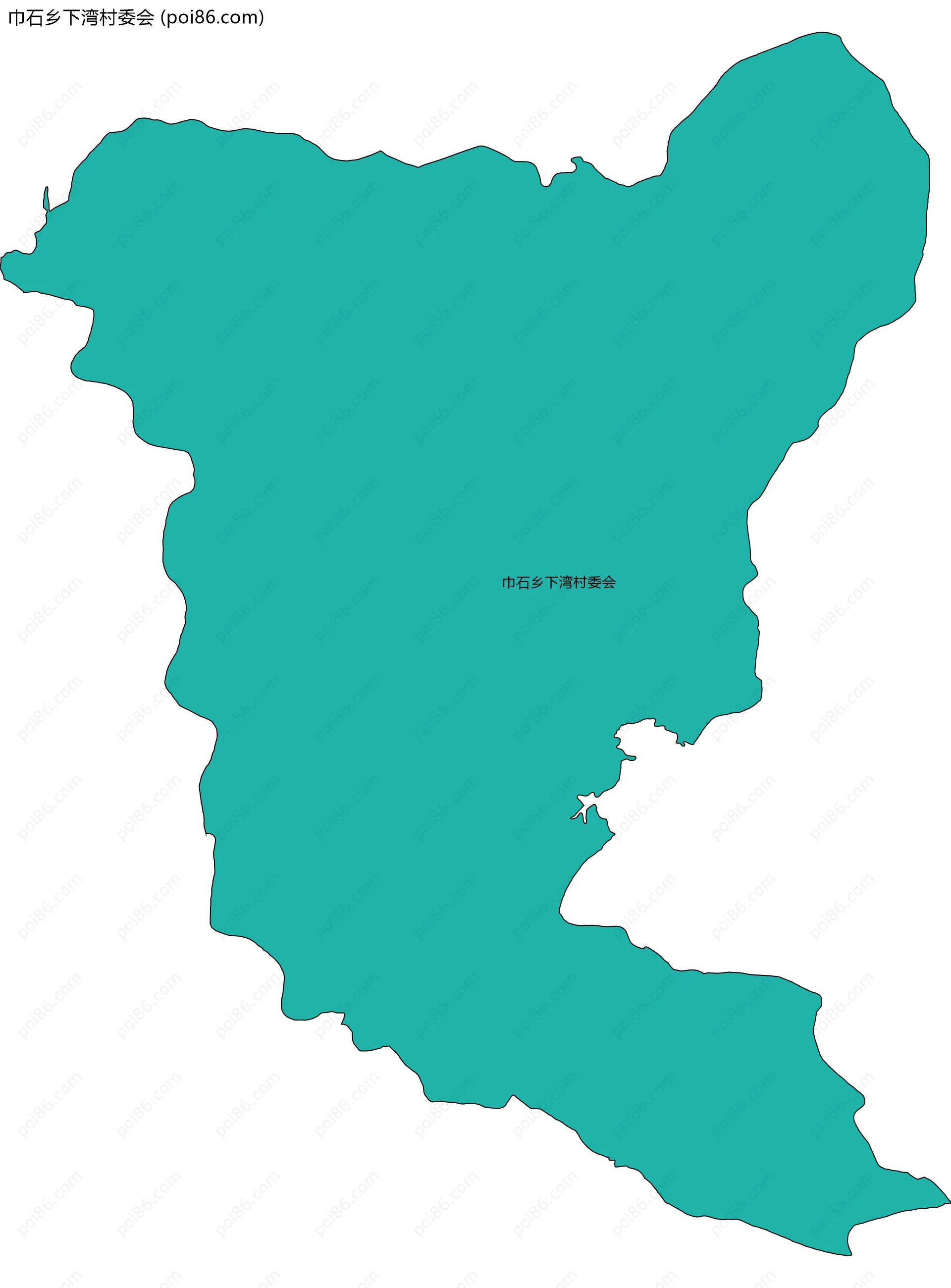 巾石乡下湾村委会边界地图