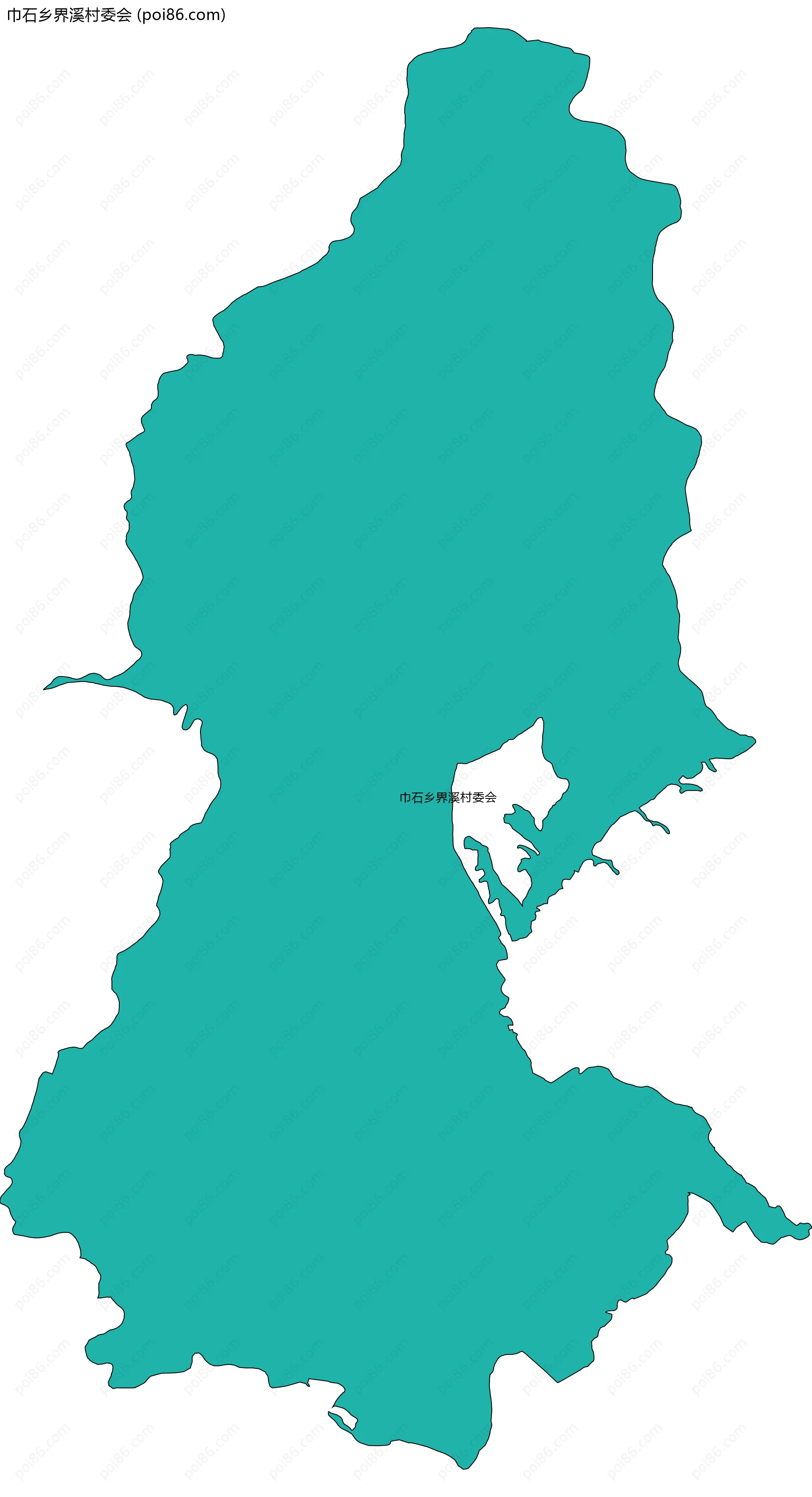 巾石乡界溪村委会边界地图
